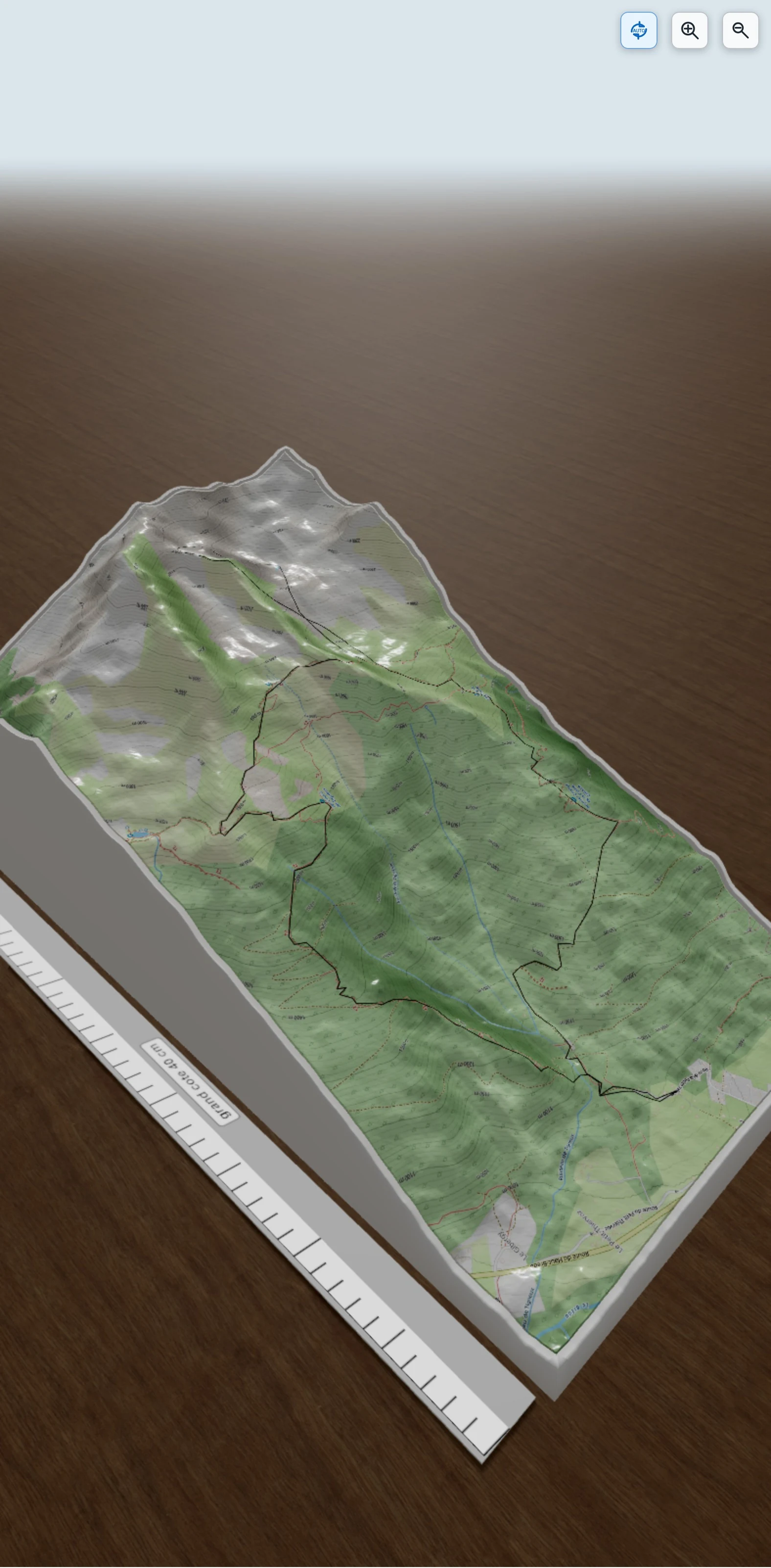 Carte en relief 3D de 10188991-Pointe de Tigneux, avec relief topographique