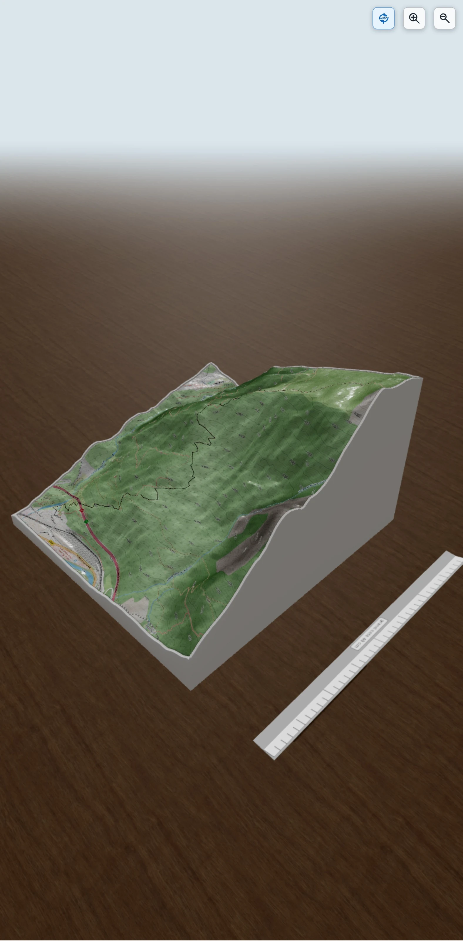 Carte en relief 3D de 9864867-Les Chalets d_Arplane, avec relief topographique