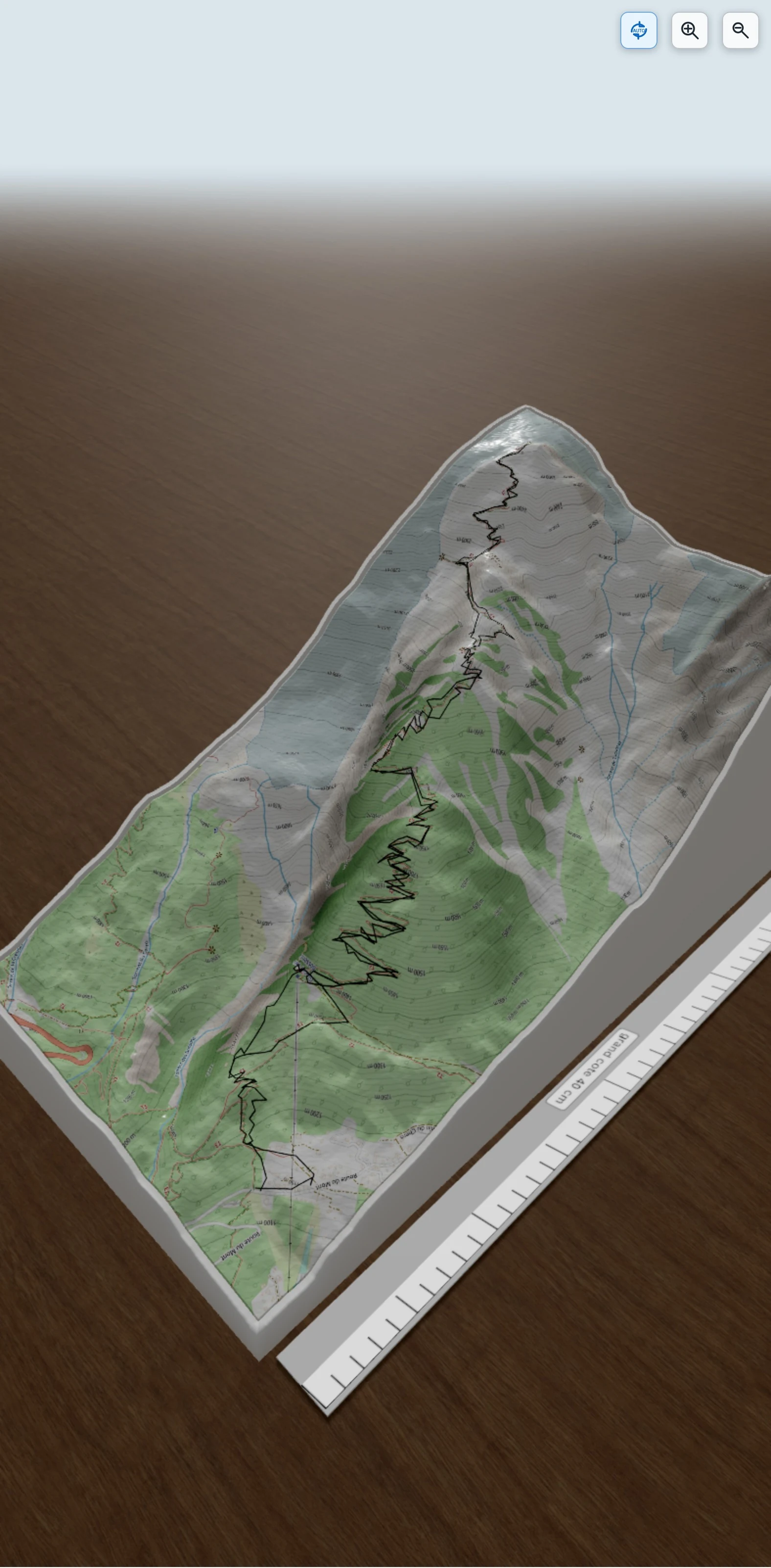 Carte en relief 3D de à la Jonction, avec relief topographique