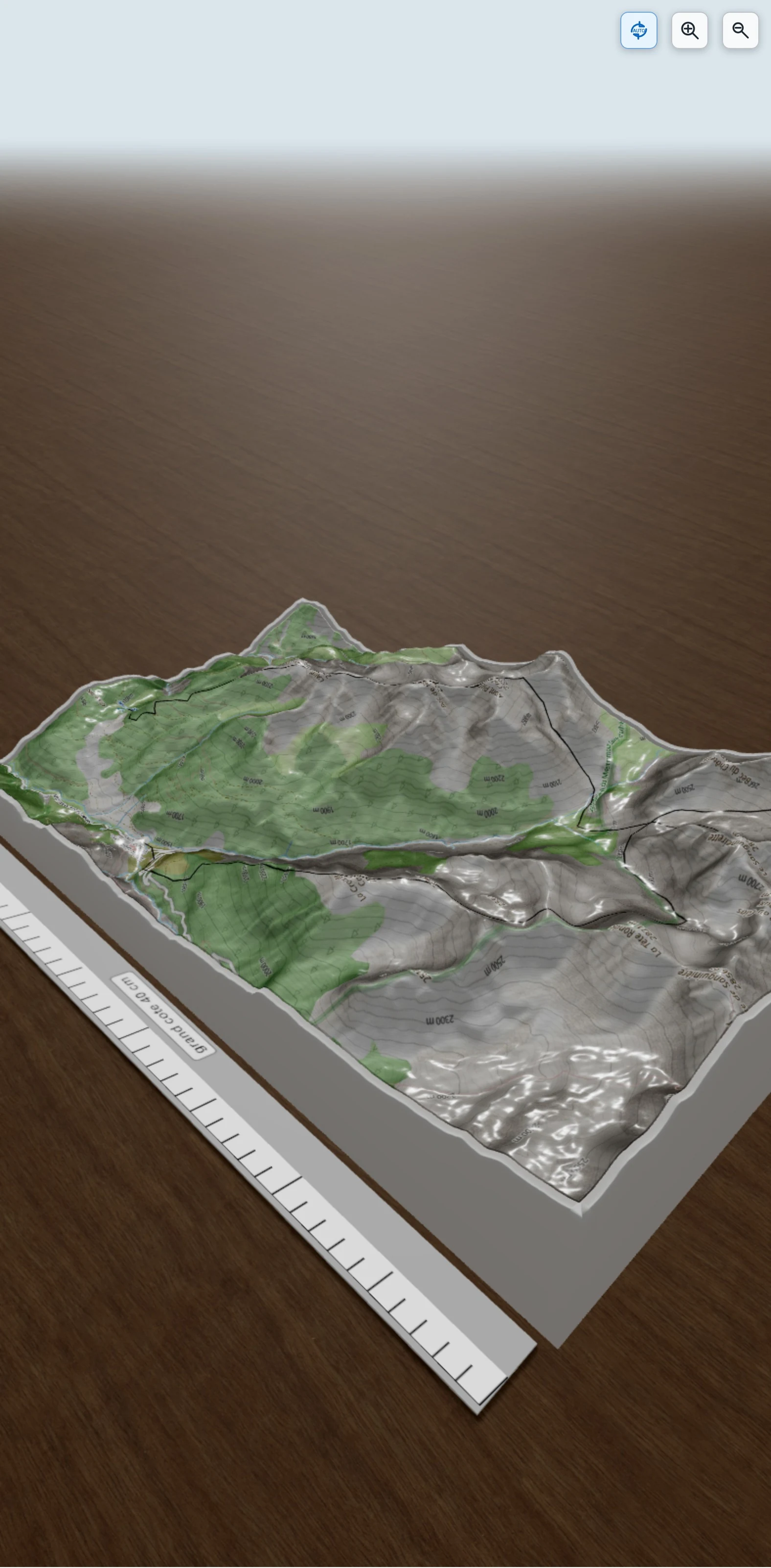 Carte en relief 3D de a2 Bec Marseille, avec relief topographique