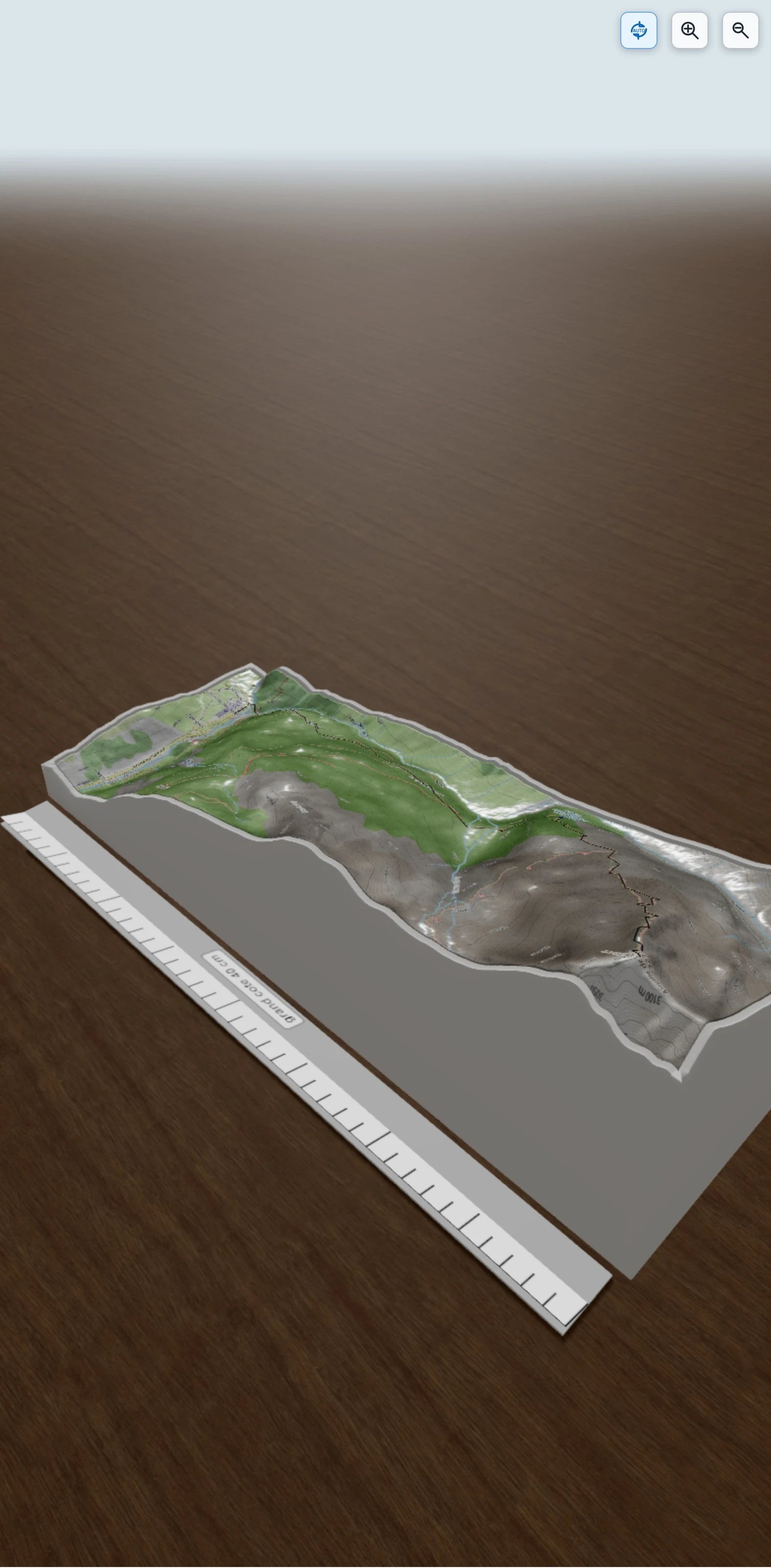 Carte en relief 3D de Aiguille de l_Epaisseur (3230m), avec relief topographique