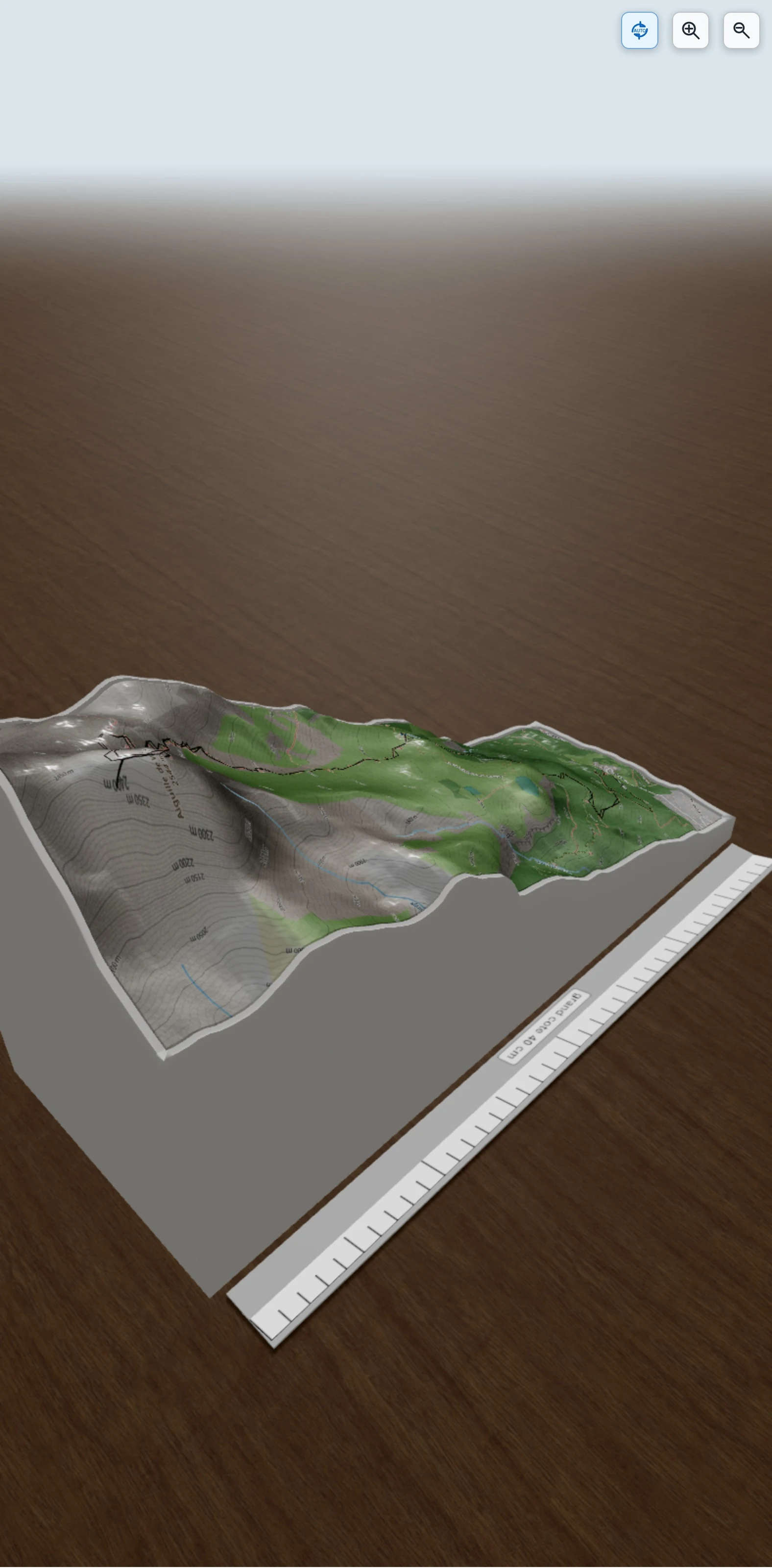 Carte en relief 3D de Aiguille de Varan 2544m, avec relief topographique