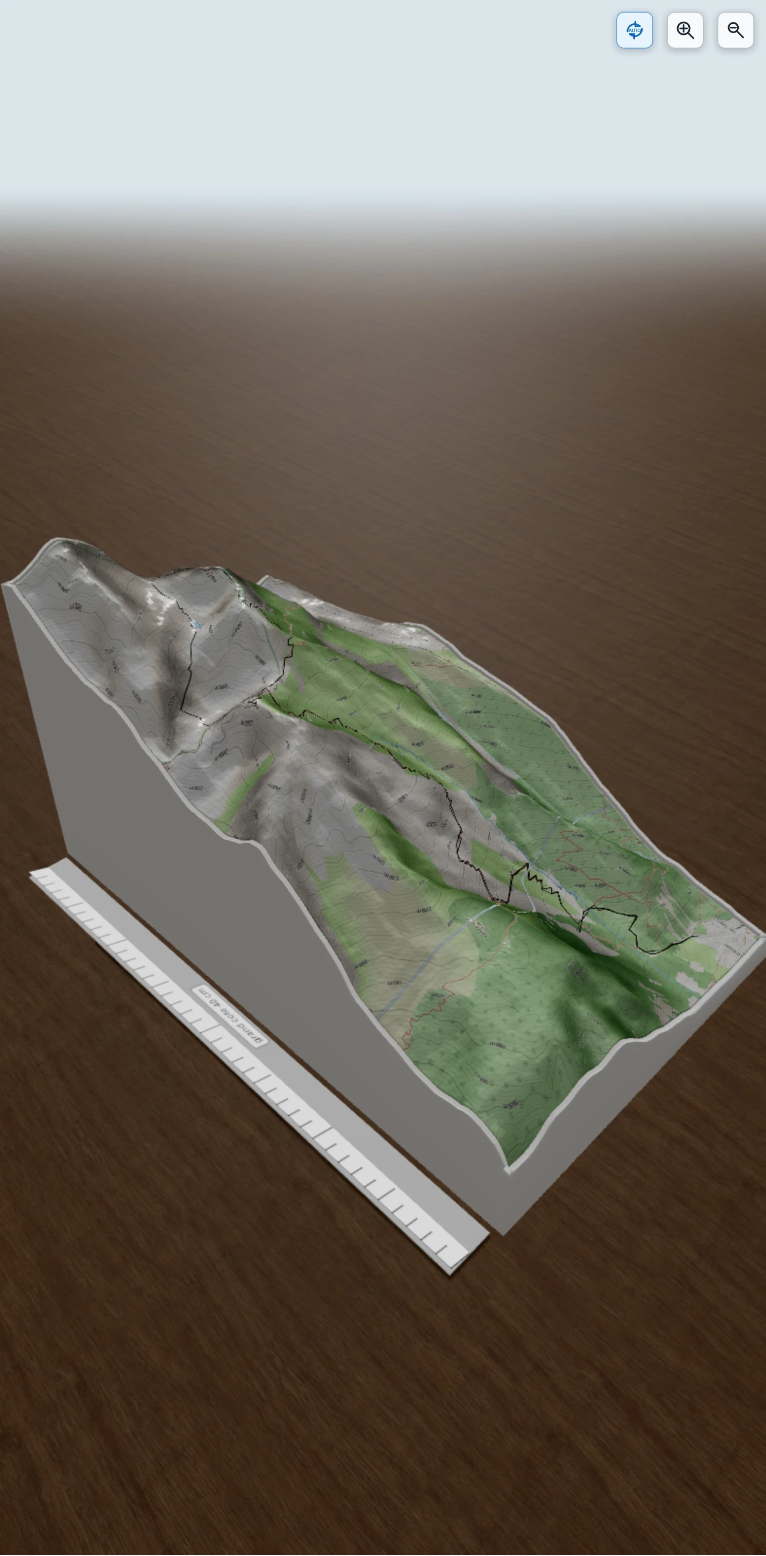 Carte en relief 3D de Aiguille du Bochor (Vanoise), avec relief topographique