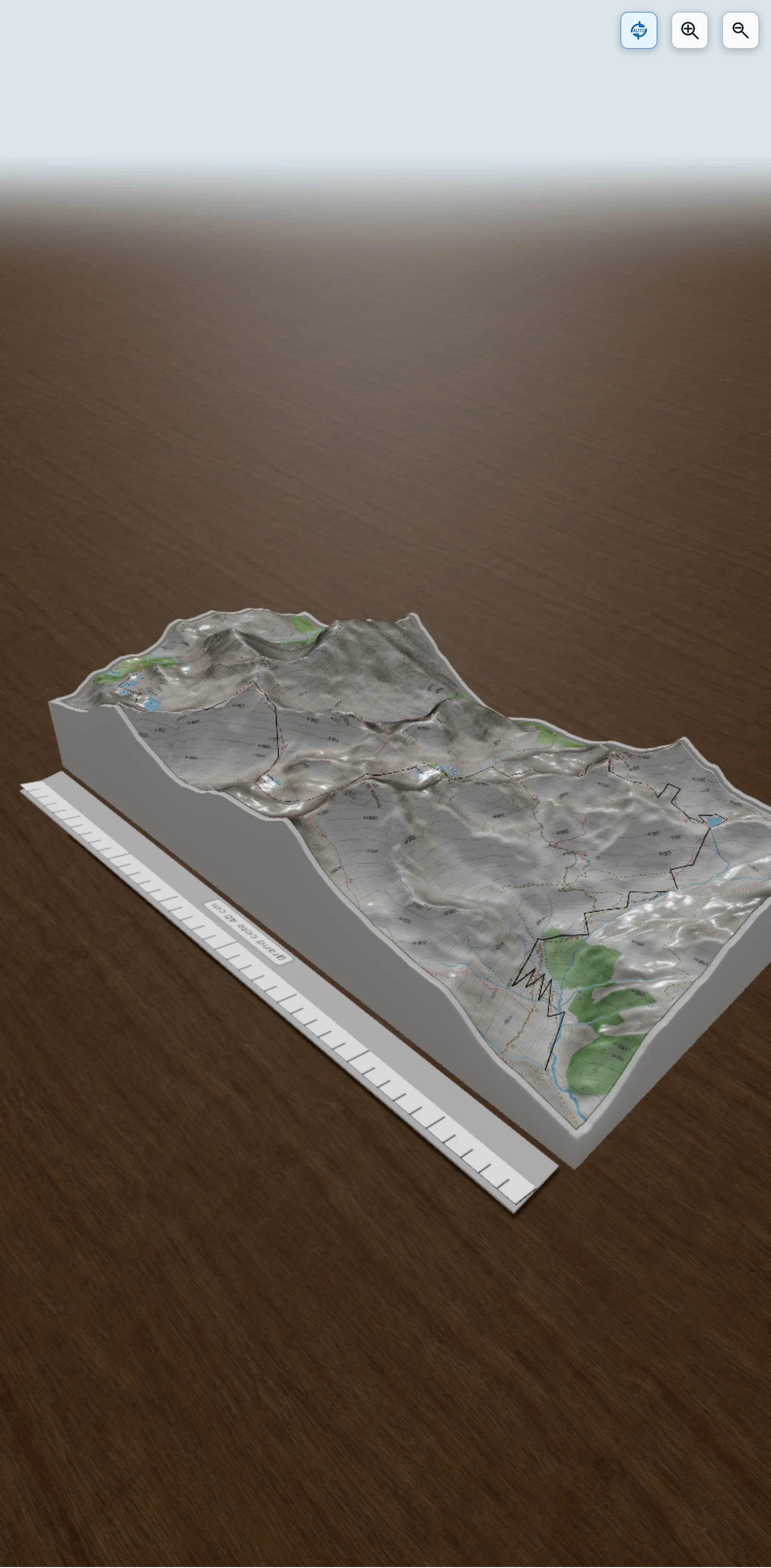 Carte en relief 3D de Aller Lac d_Amour, Presset, col de la Nova, 5 lacs, avec relief topographique