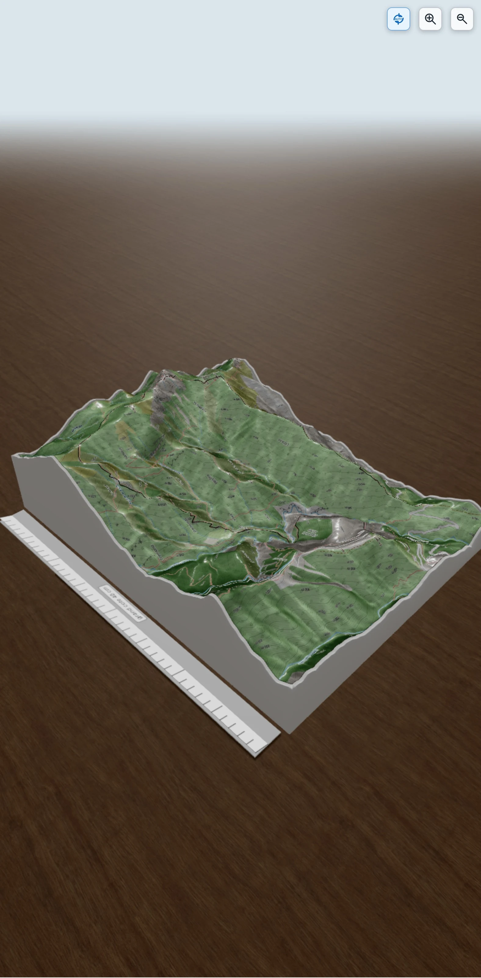 Carte en relief 3D de AltiPlus Planif 21APR18 Brec Utelle, avec relief topographique