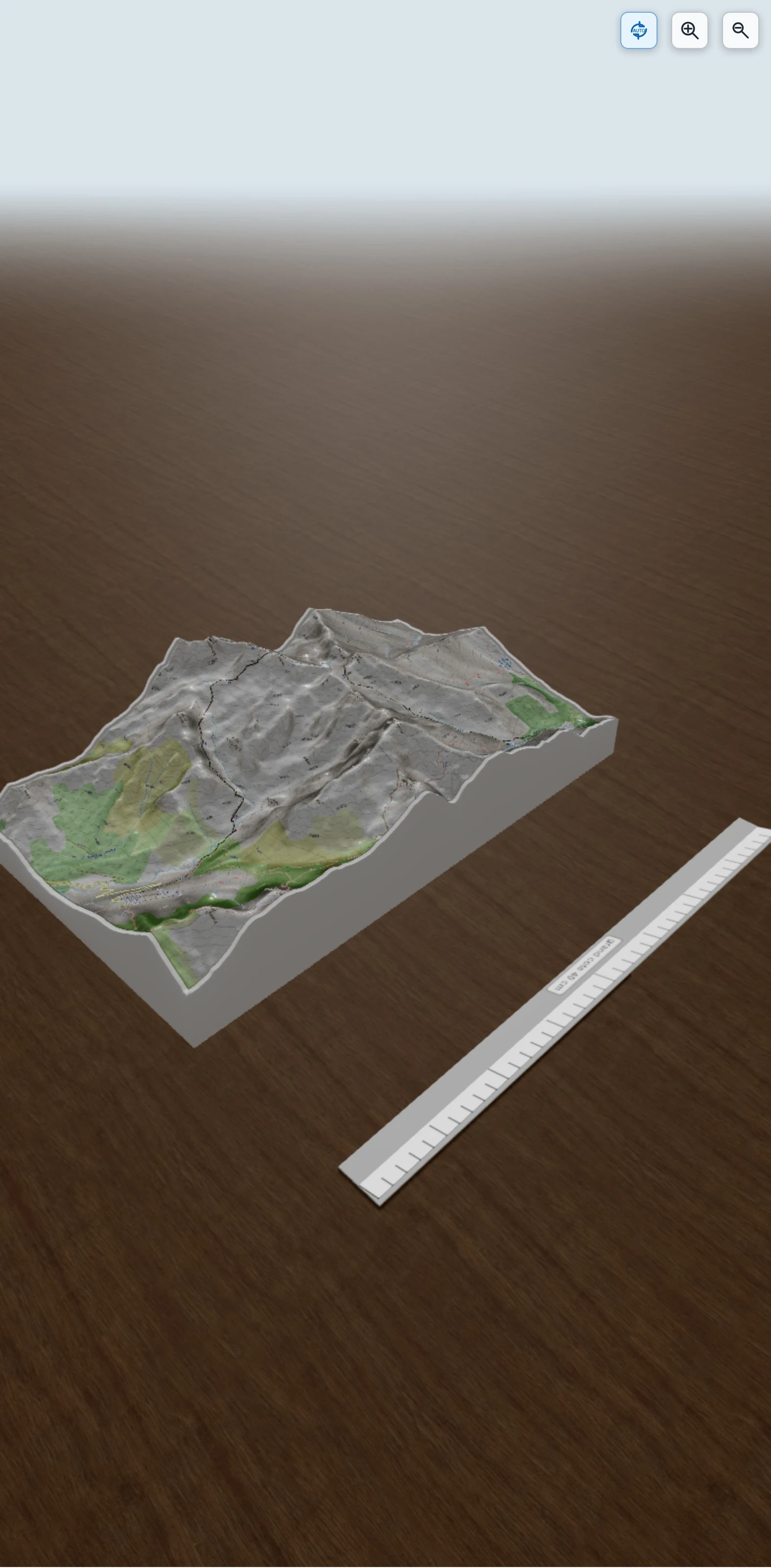 Carte en relief 3D de Amazfit Watch, avec relief topographique