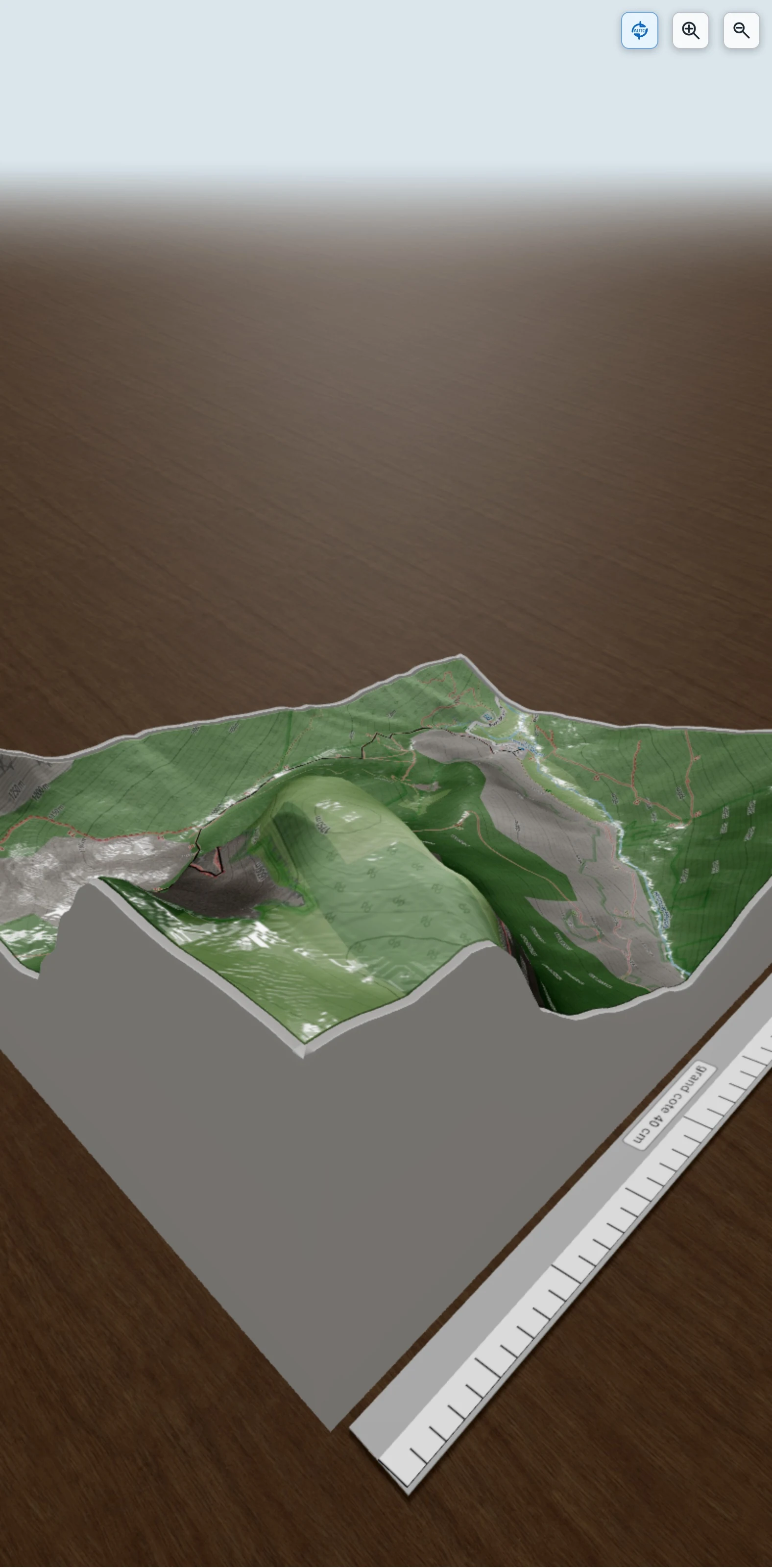 Carte en relief 3D de Archiane - Rocher d'Archiane - Archiane, avec relief topographique
