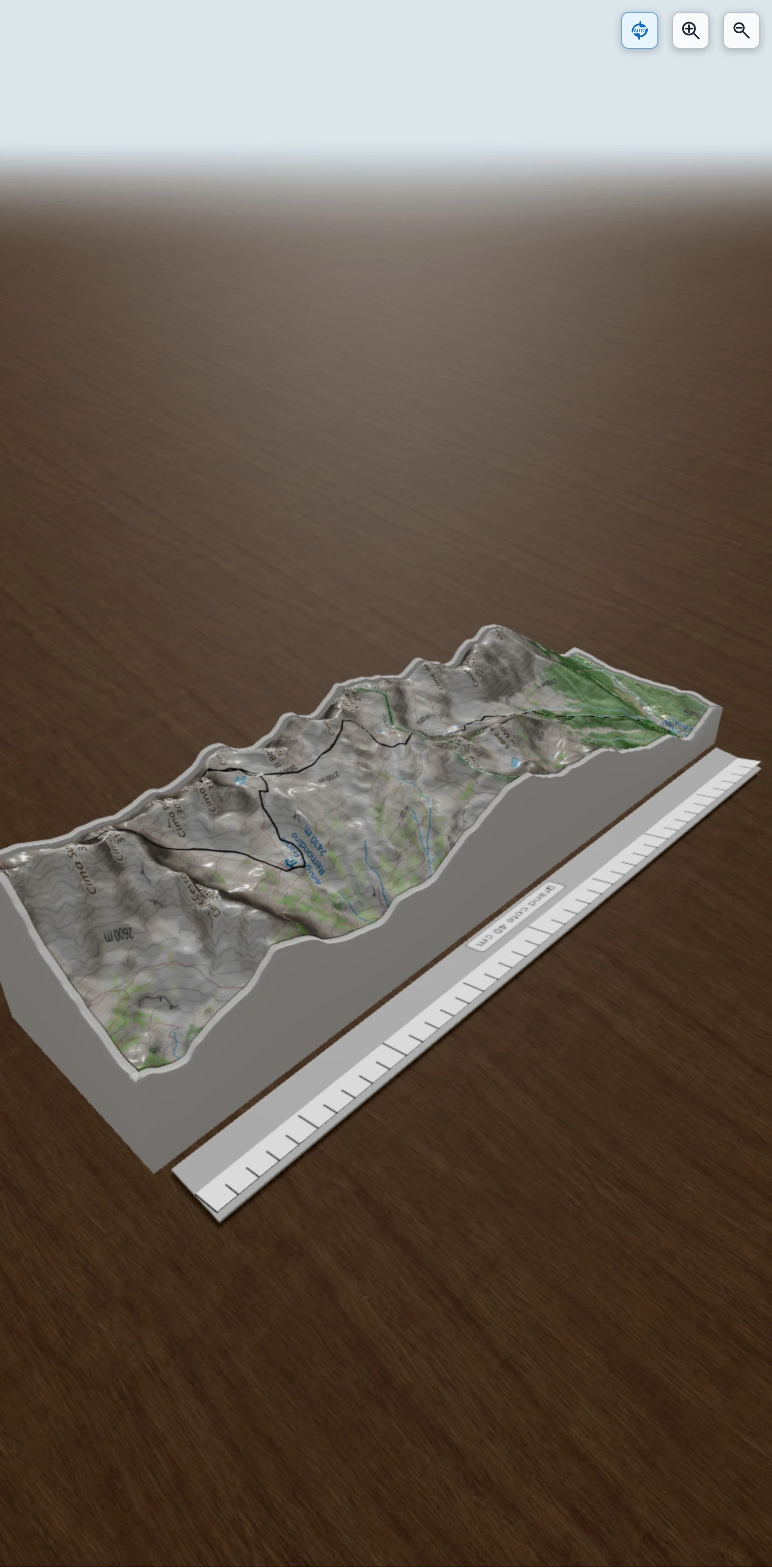 Carte en relief 3D de Argentera Par le Guillié, avec relief topographique