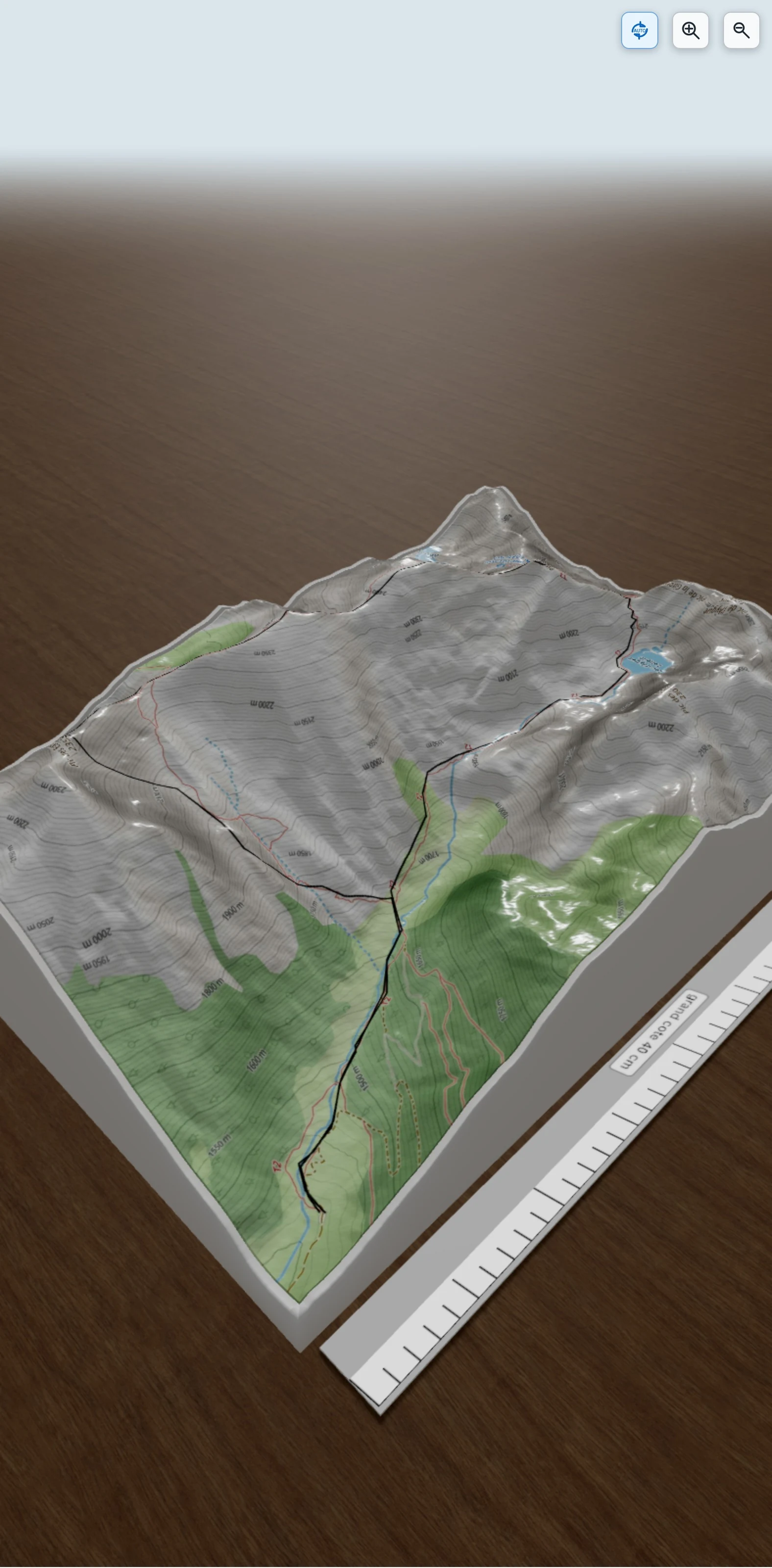 Carte en relief 3D de Ariège vallée d\'Orlu : Pic de l\'Homme Pic des Estagnols, avec relief topographique