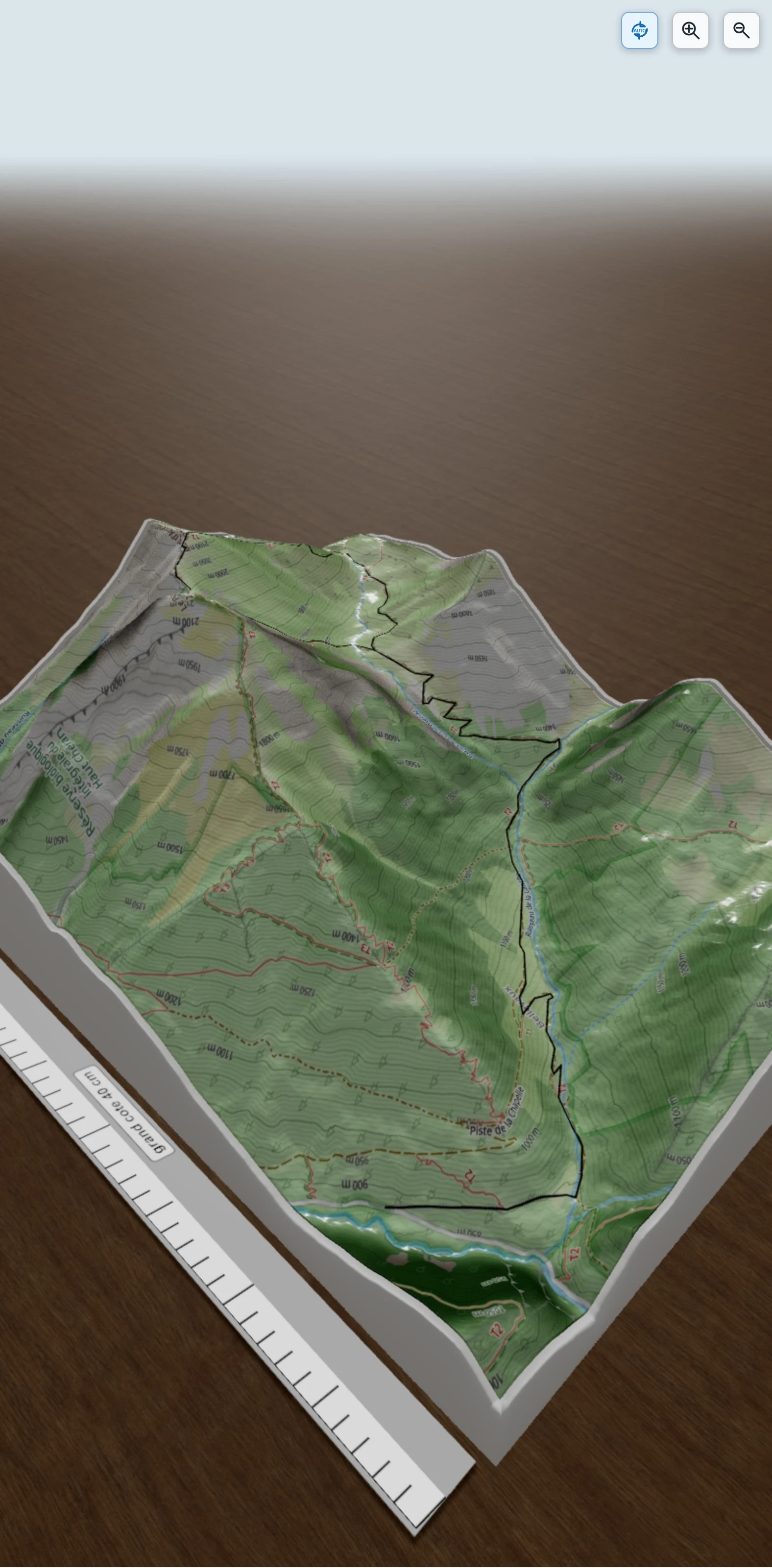 Carte en relief 3D de Armenaz, avec relief topographique