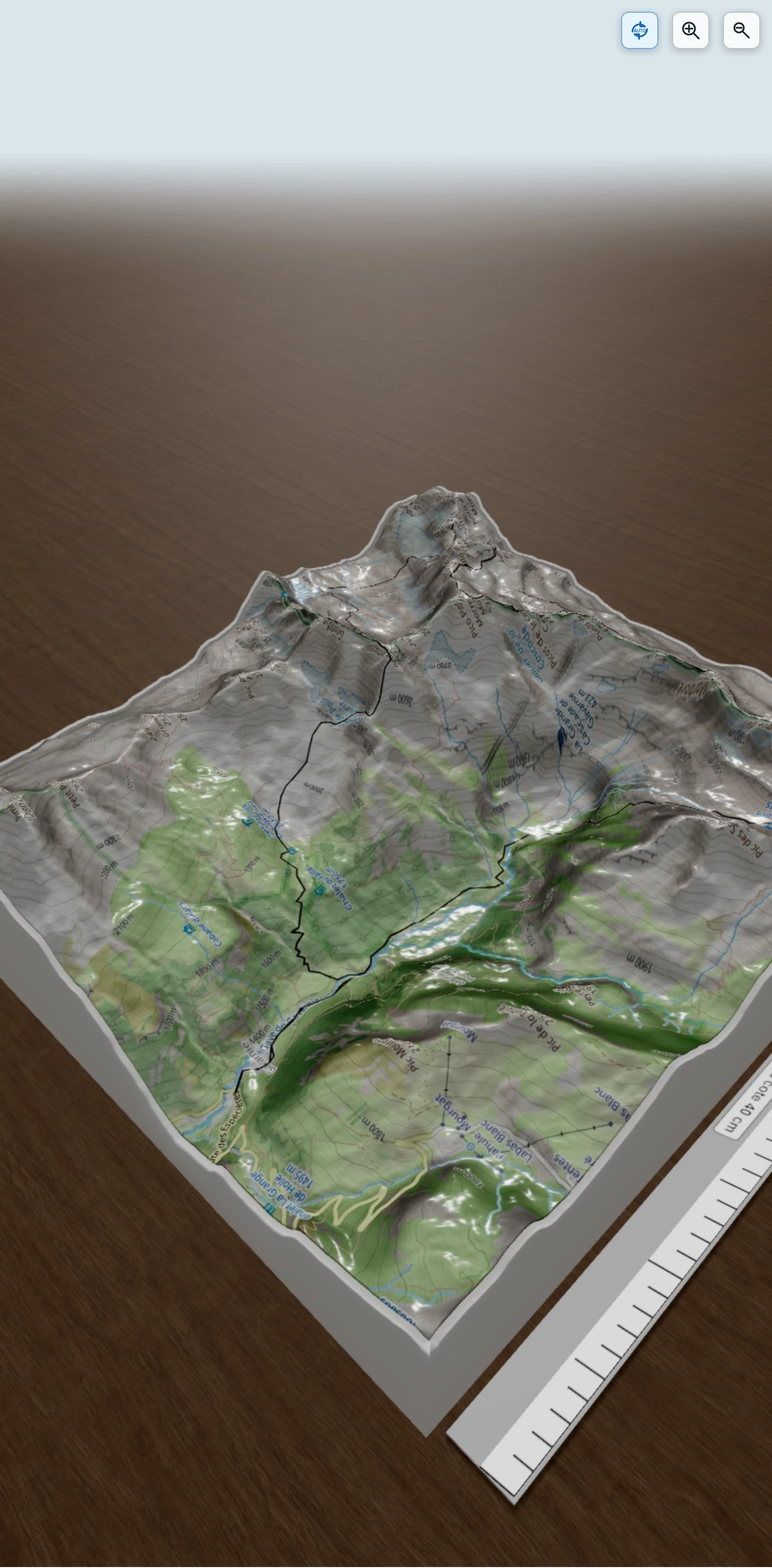 Carte en relief 3D de Arrête NW du Petit Astazous et crêtes de Gavarnie, avec relief topographique