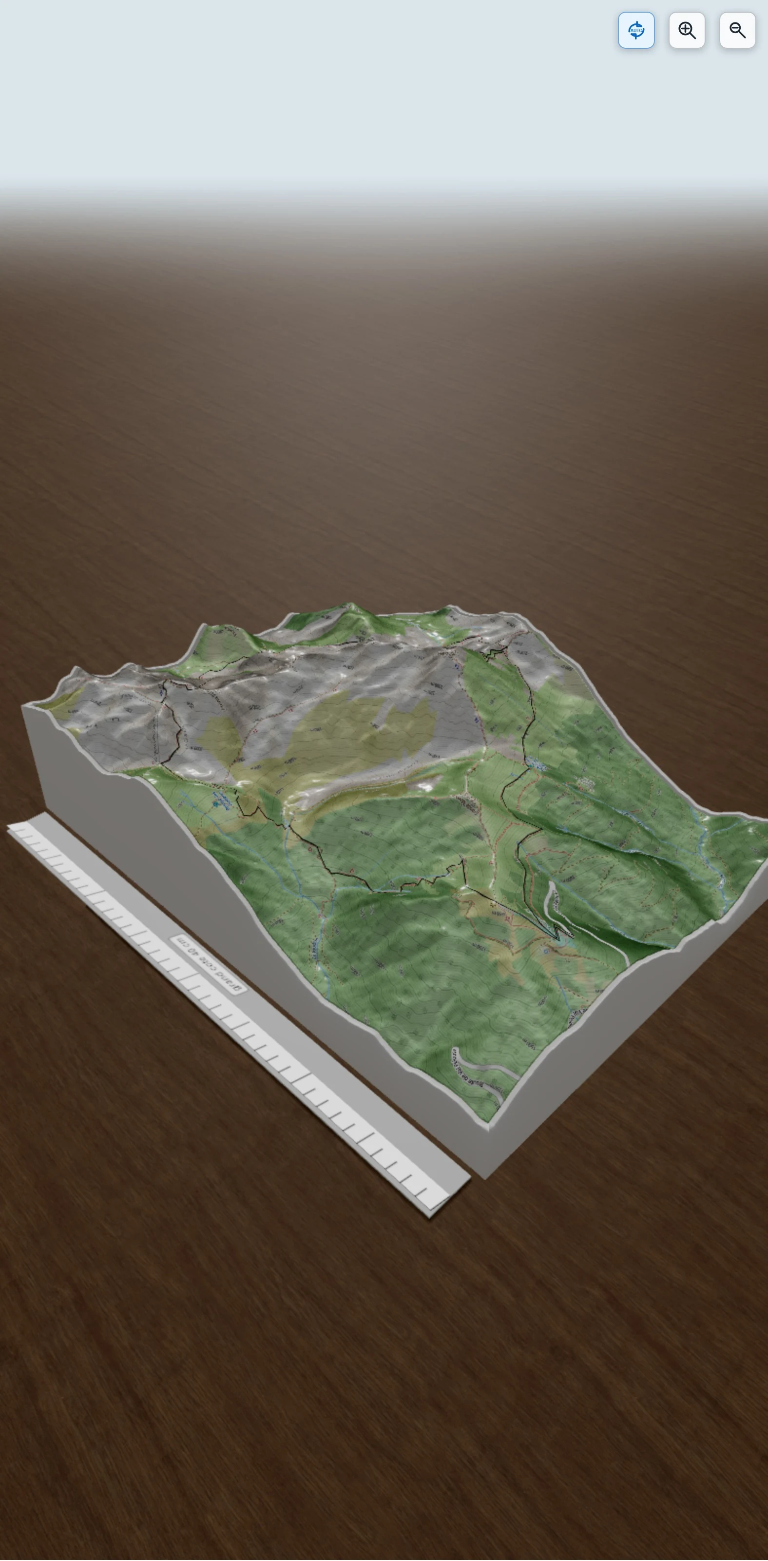 Carte en relief 3D de Arvillard-- OR-4186660:Les Grands Moulins, avec relief topographique