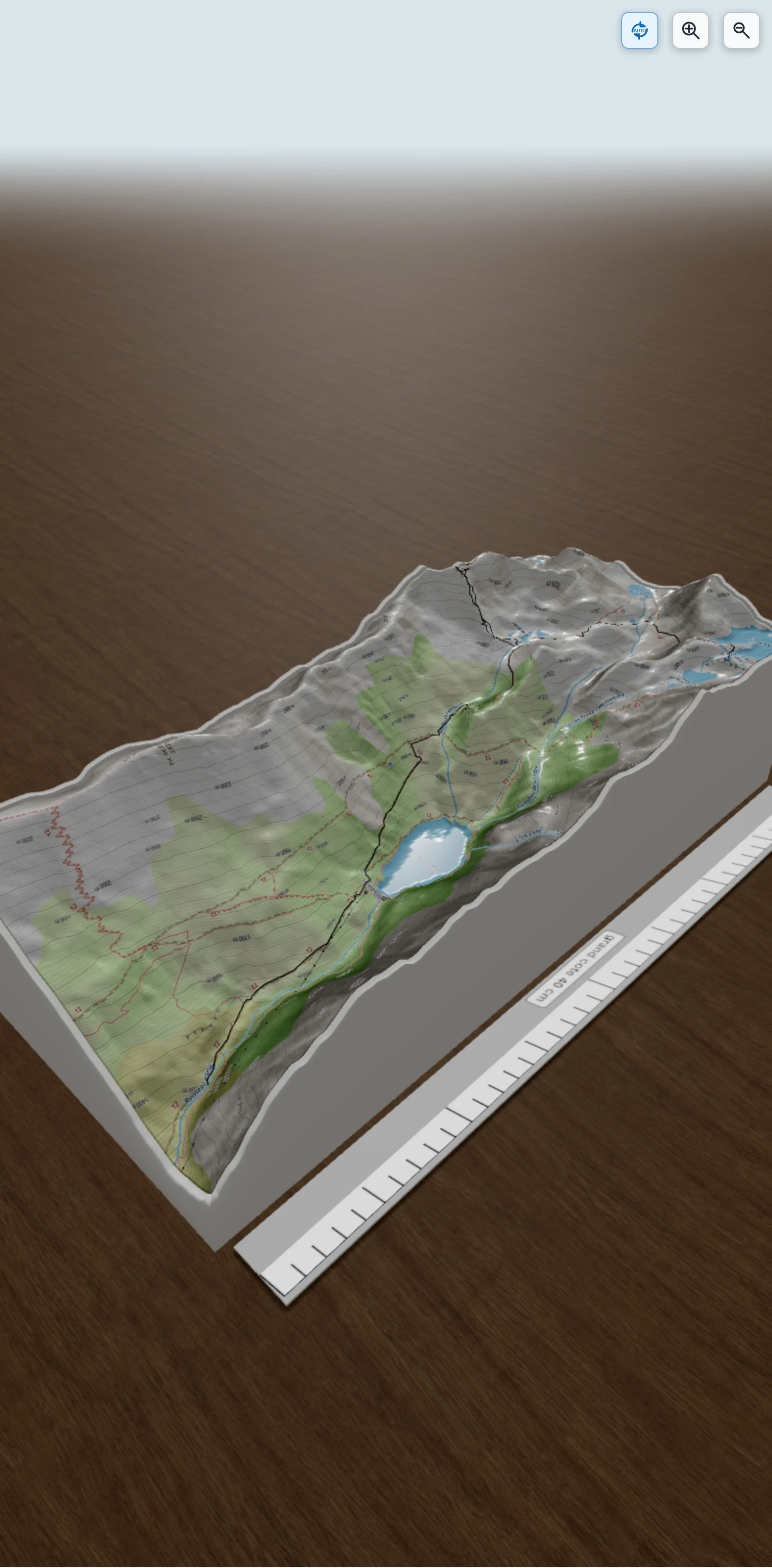 Carte en relief 3D de Aspre, avec relief topographique