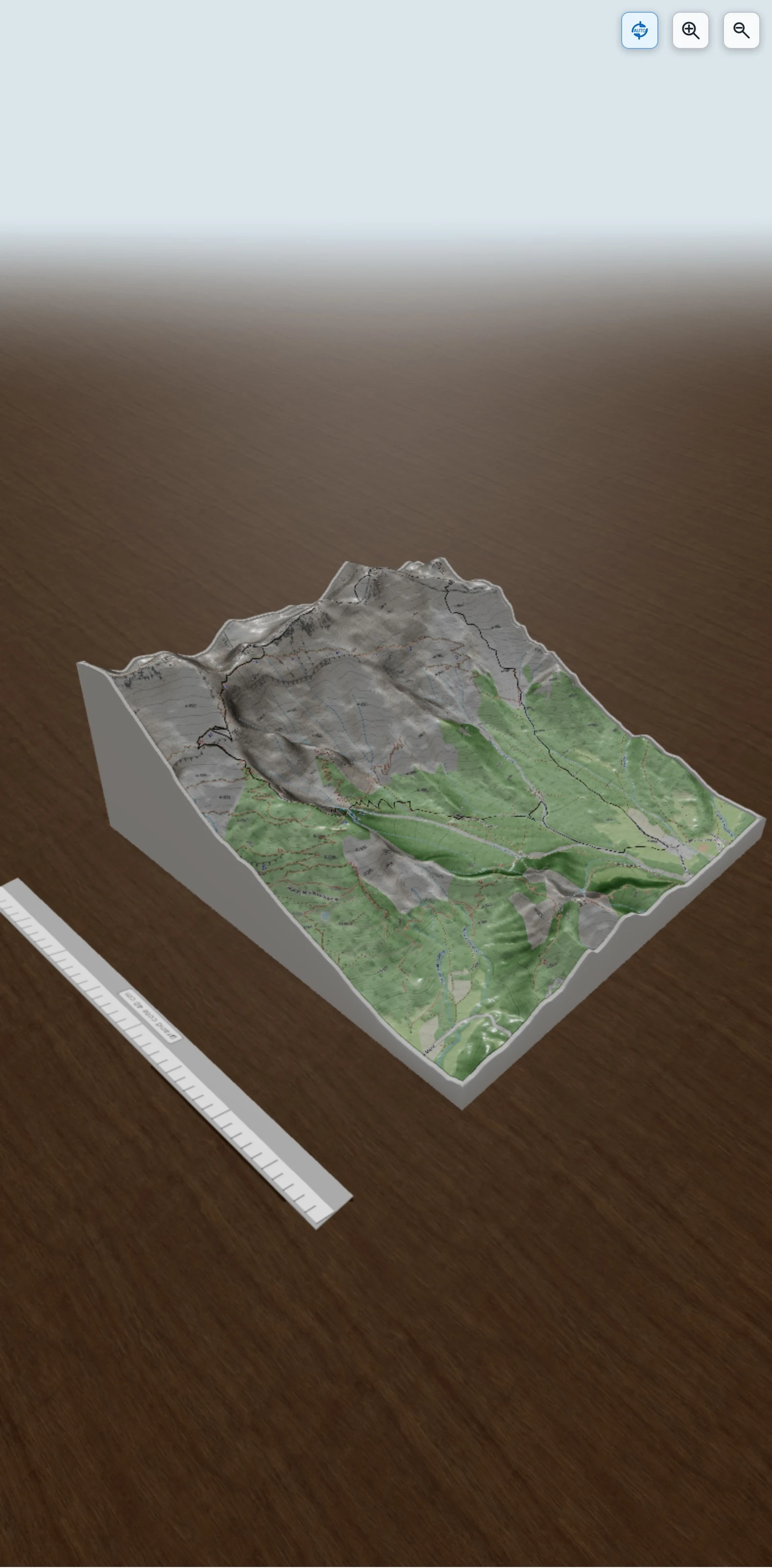 Carte en relief 3D de Aupet, Rougnou, Nid et Baronne en Boucle depuis Tréminis par le pas des Grepoux et le Col du Courtet (Devoluy), avec relief topographique