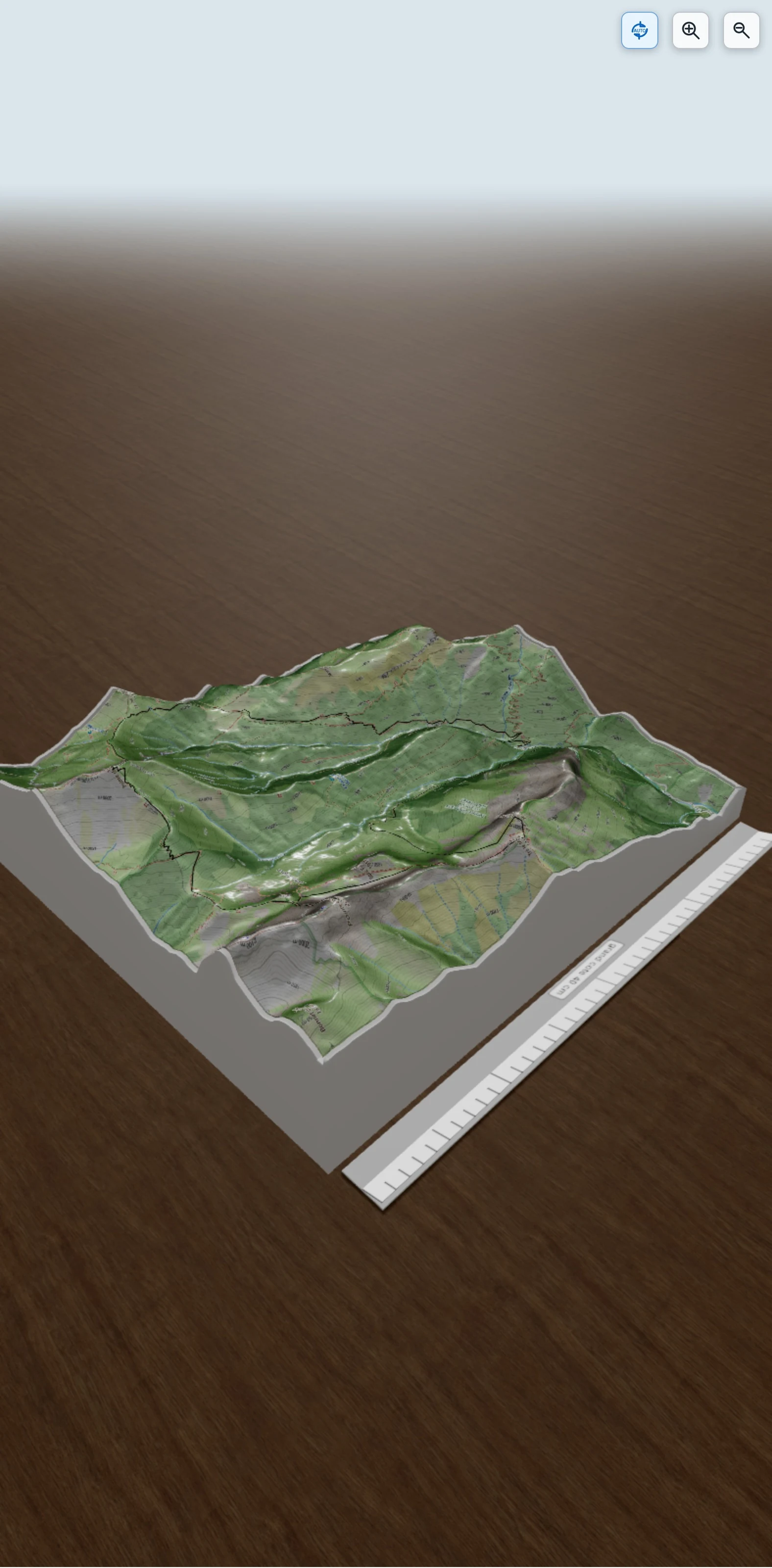 Carte en relief 3D de Bauges - Pointe Chaurionde, Pointe Arcalod, Mt de la Coche, avec relief topographique