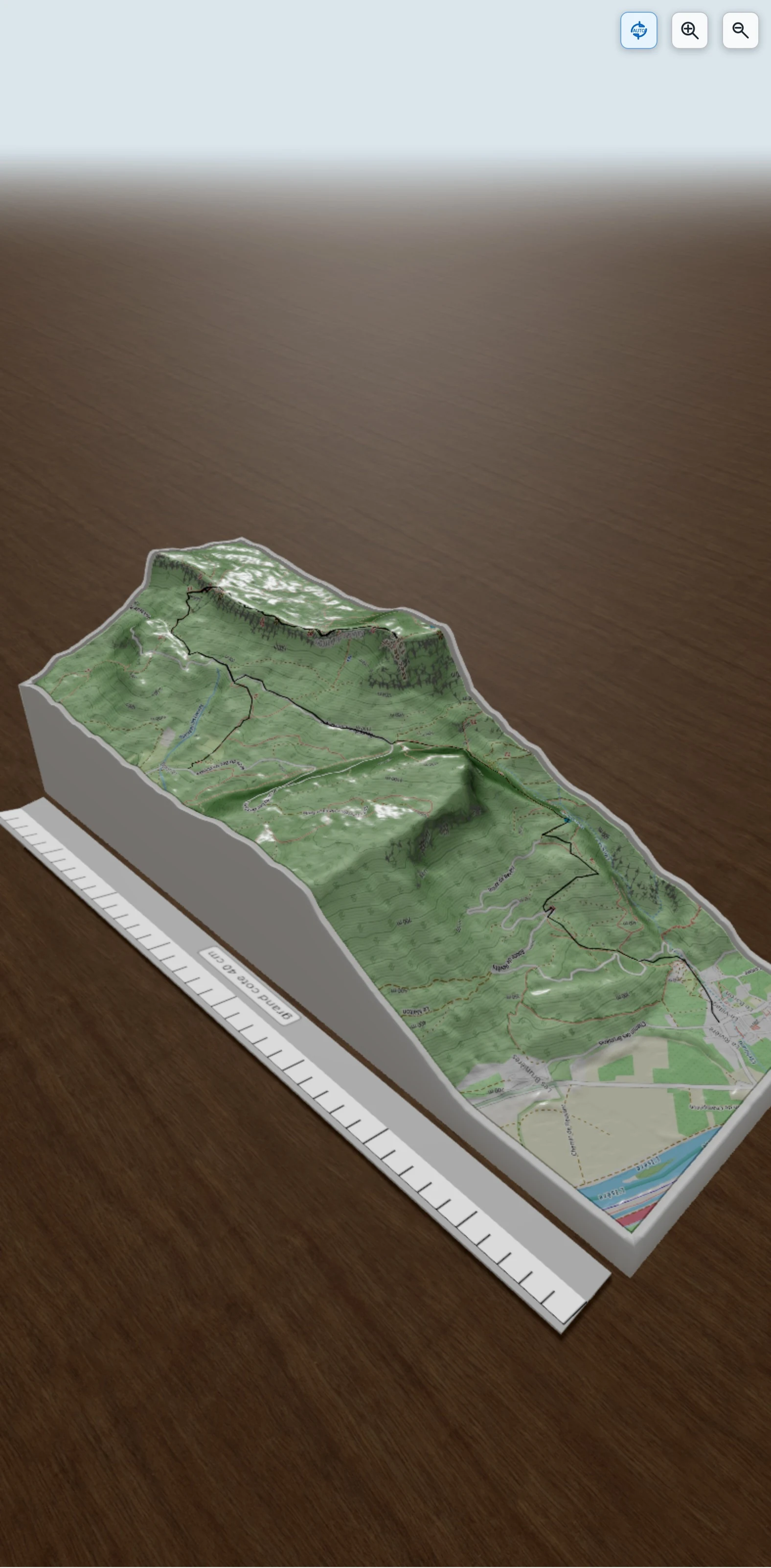 Carte en relief 3D de Bec de l'Orient (par la Rivière), avec relief topographique