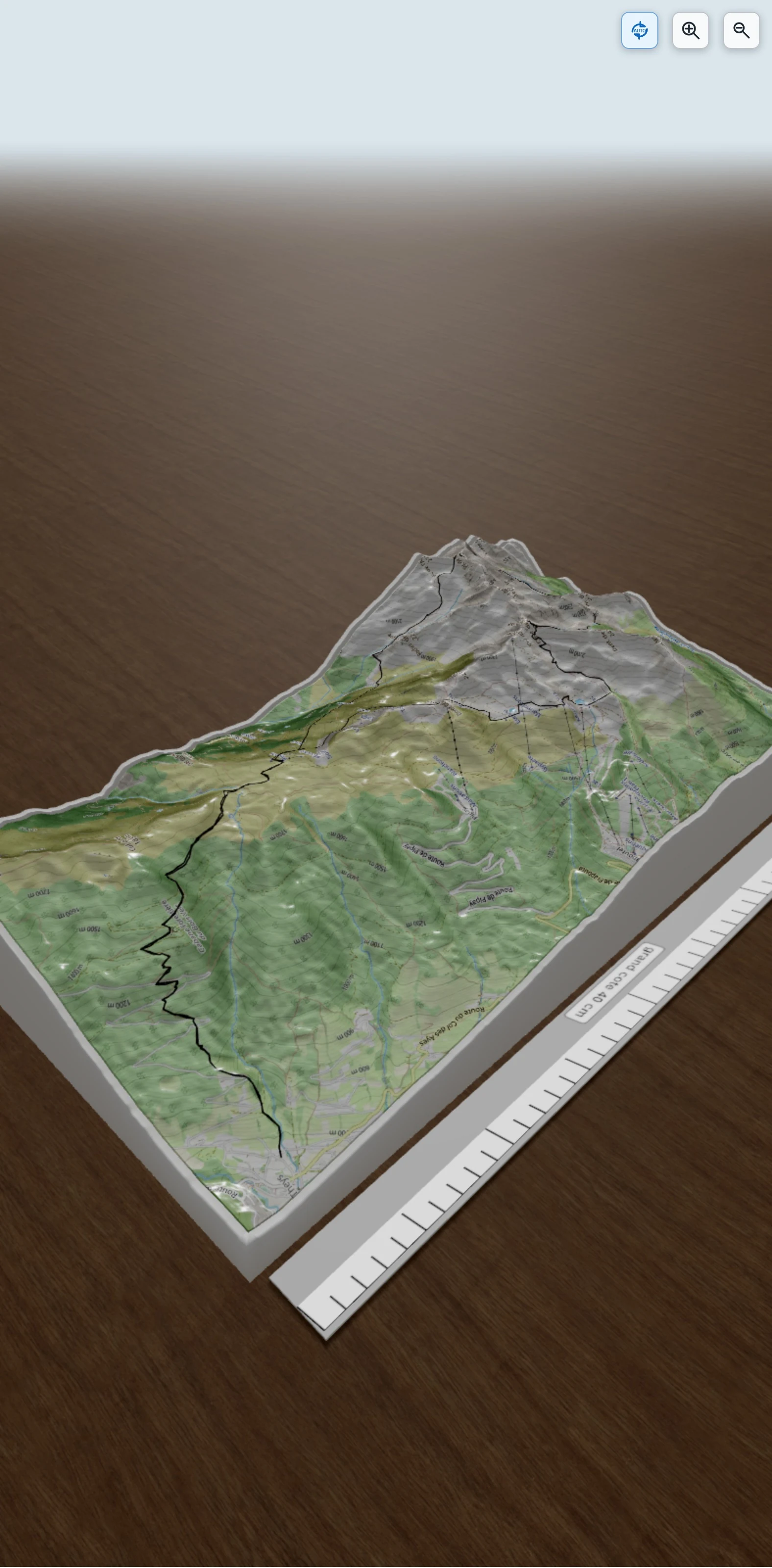 Carte en relief 3D de Belle étoile - Cime de la Jasse depuis Theys, avec relief topographique