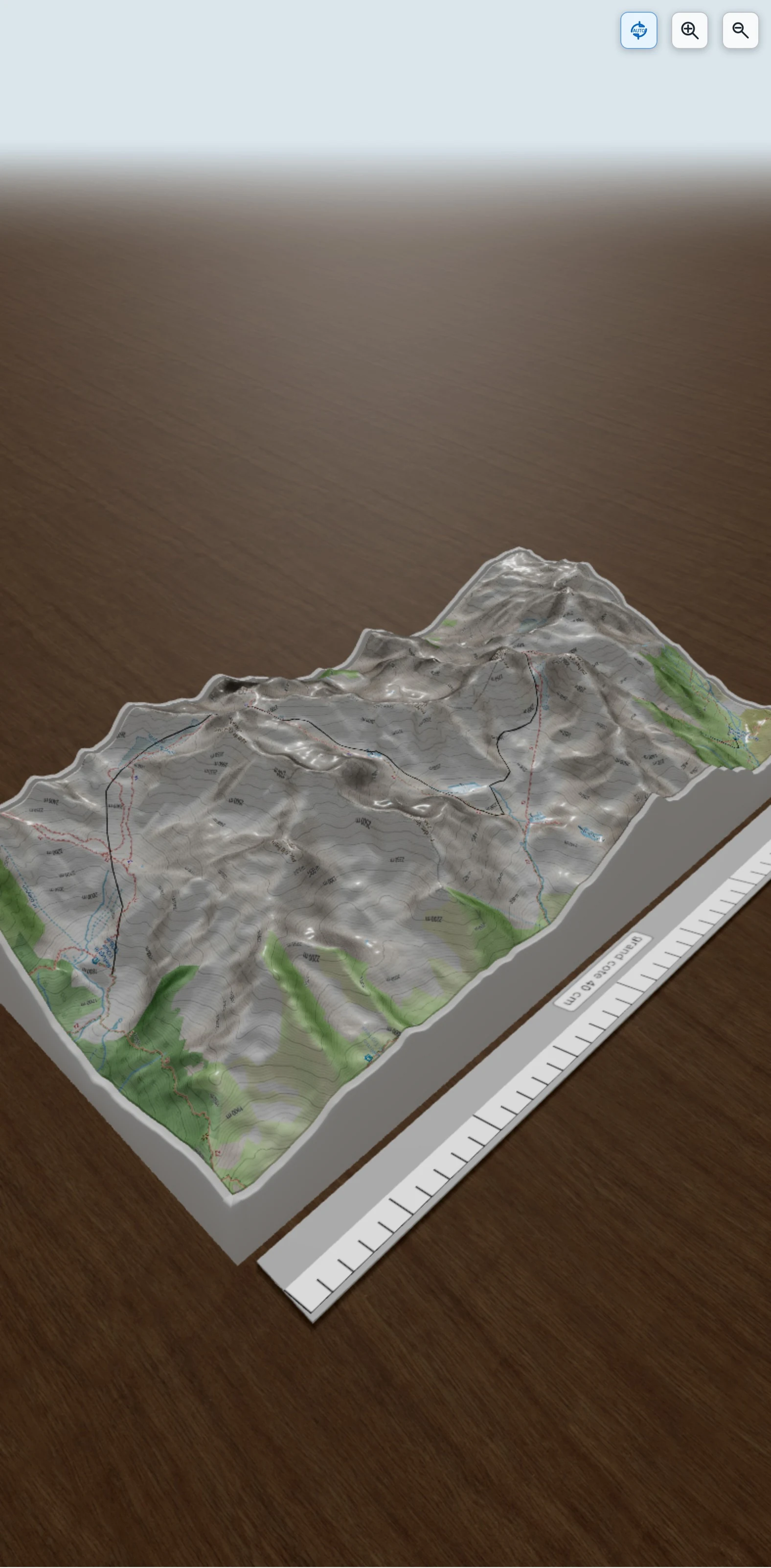 Carte en relief 3D de [Belledonne] Refuge Oule - Refuge combe Madame, avec relief topographique