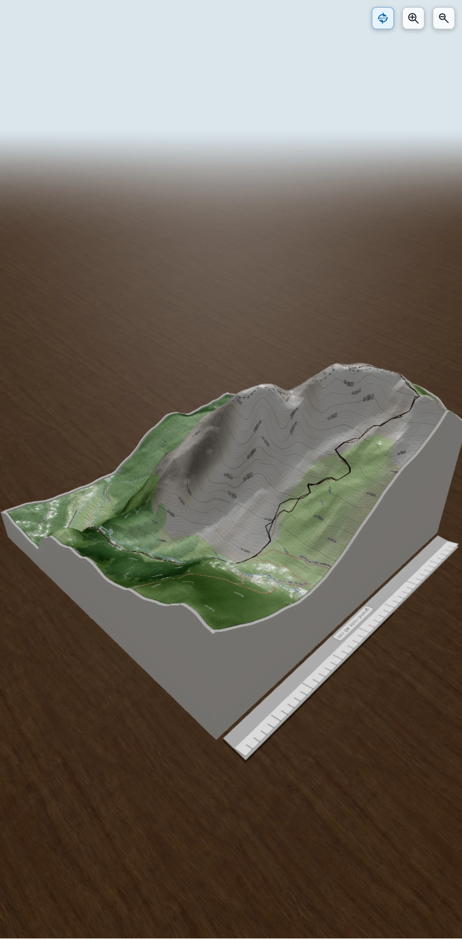 Carte en relief 3D de Billare, avec relief topographique