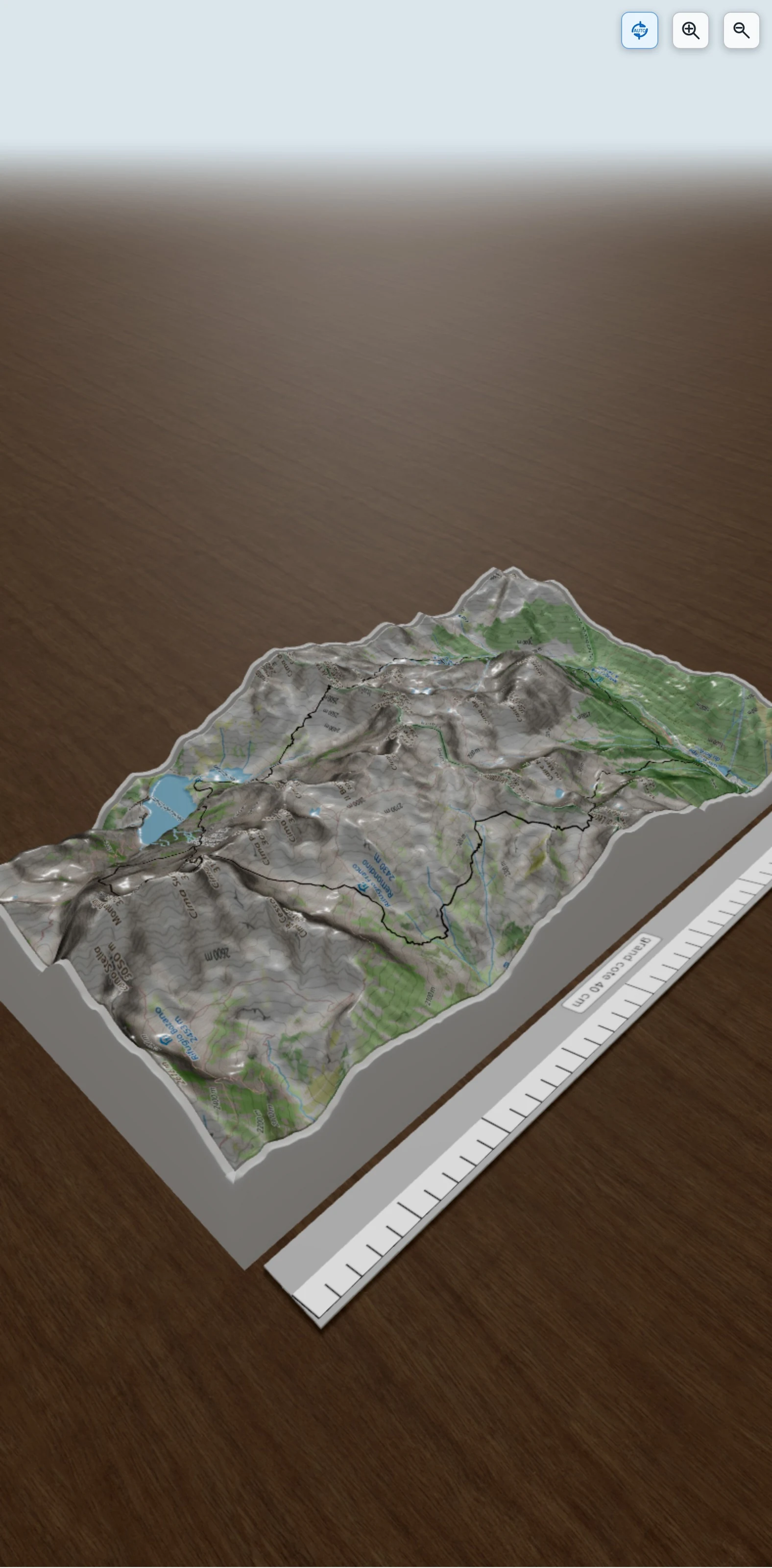Carte en relief 3D de Boucle Boréon Argentera, avec relief topographique