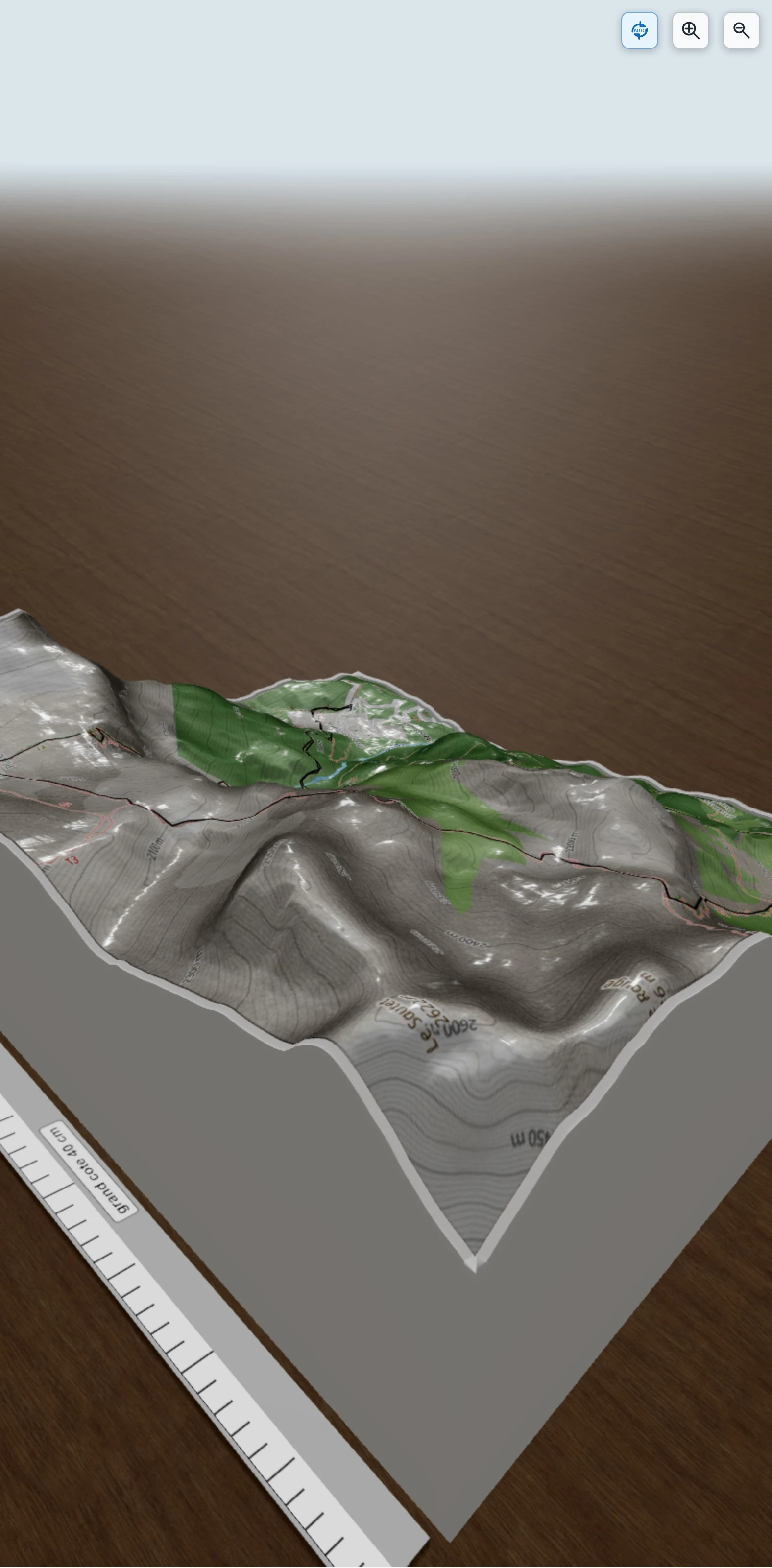 Carte en relief 3D de Boucle Varan - Platé, avec relief topographique