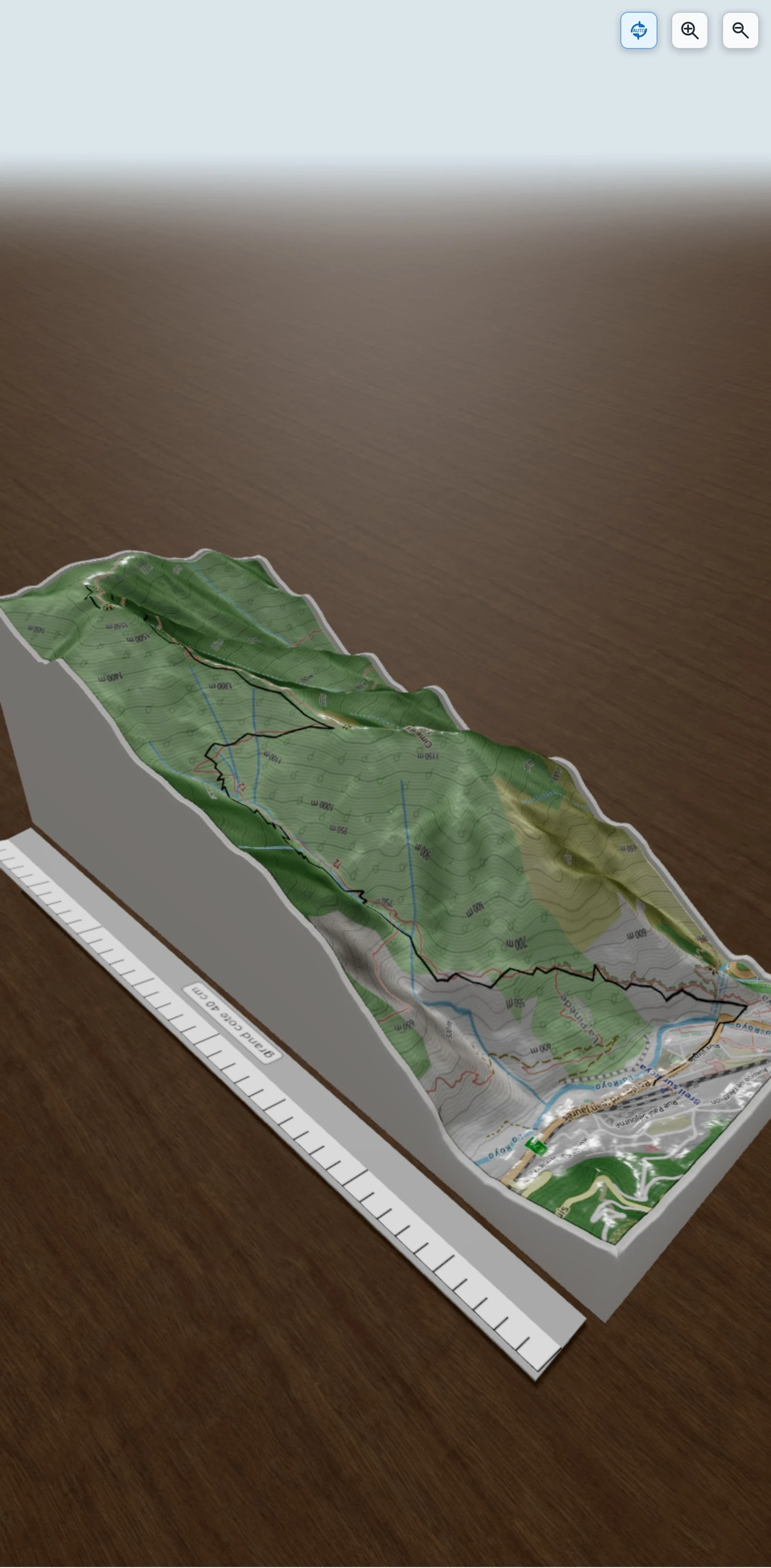 Carte en relief 3D de Breil sur Roya - Arpette, avec relief topographique