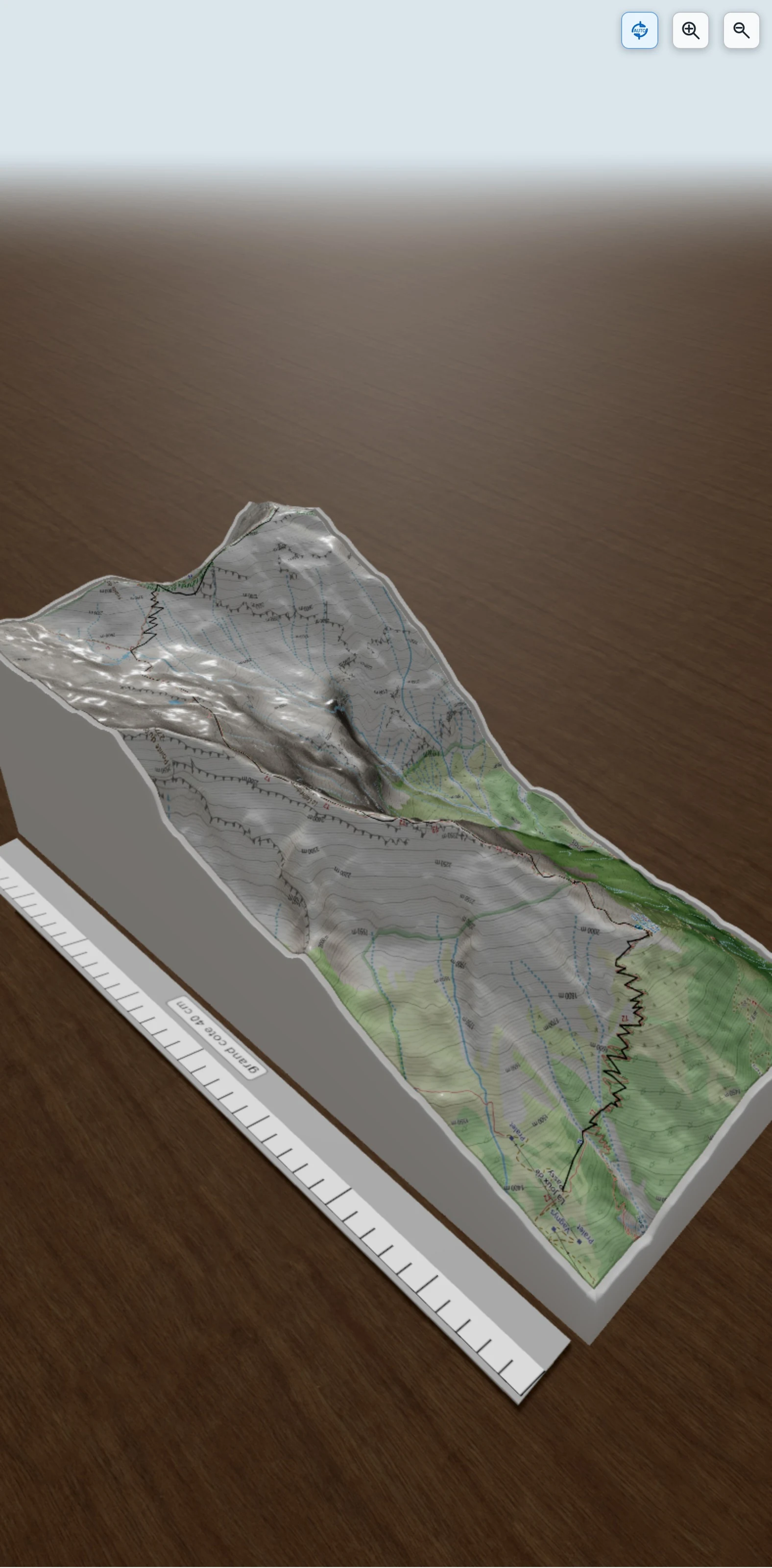 Carte en relief 3D de Buet par Grenairon, avec relief topographique