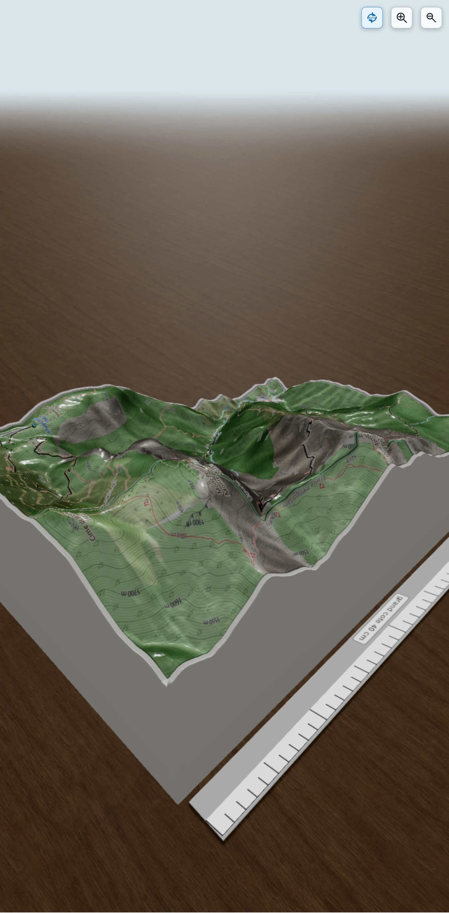 Carte en relief 3D de Buggio-rugli-prealba-prati toraggio- incisa-melosa-tane-buggio, avec relief topographique