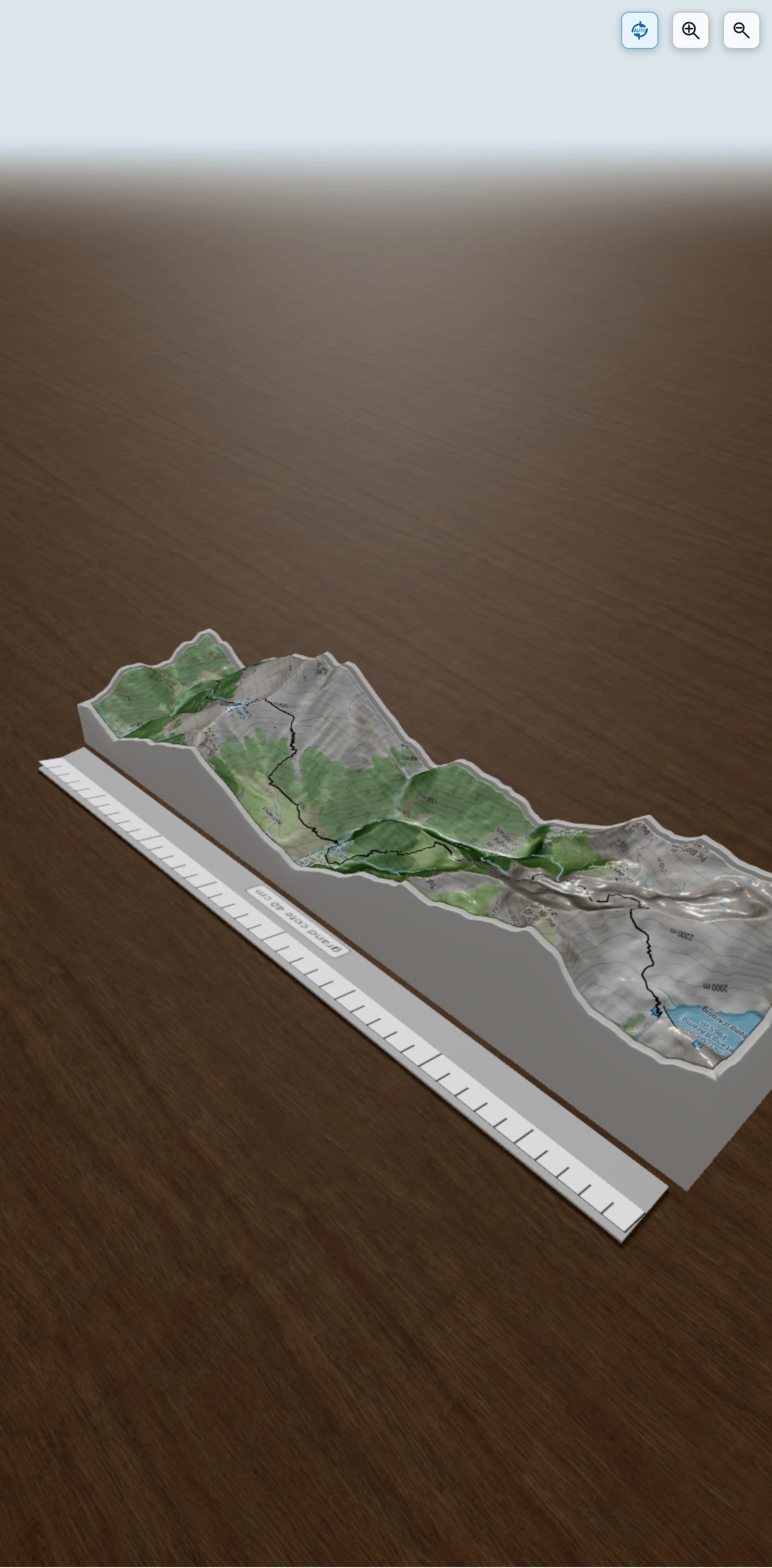 Carte en relief 3D de Cabane des Graouilles etang d'araing, avec relief topographique