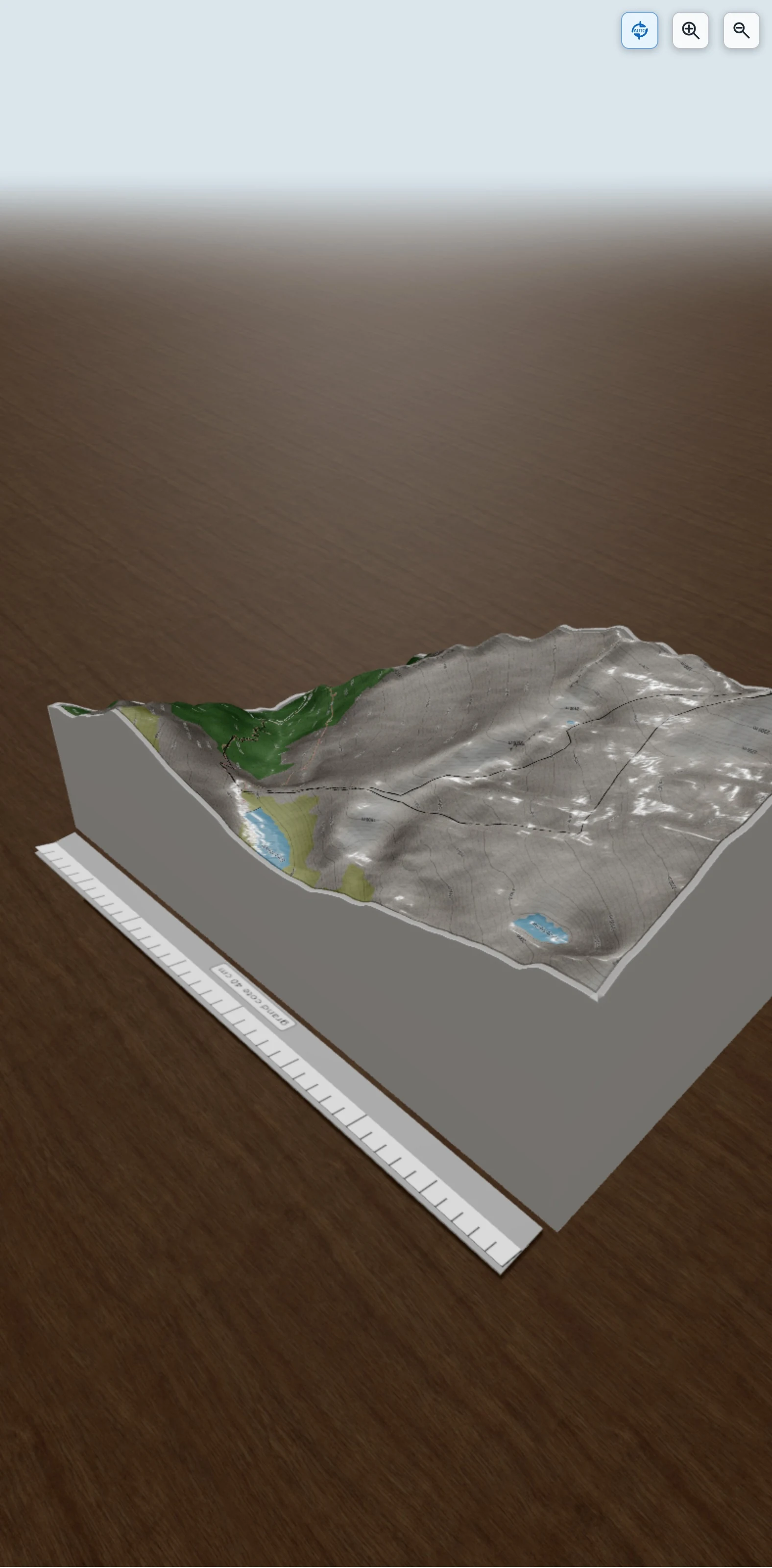 Carte en relief 3D de Cap de Fum depuis la centrale, avec relief topographique