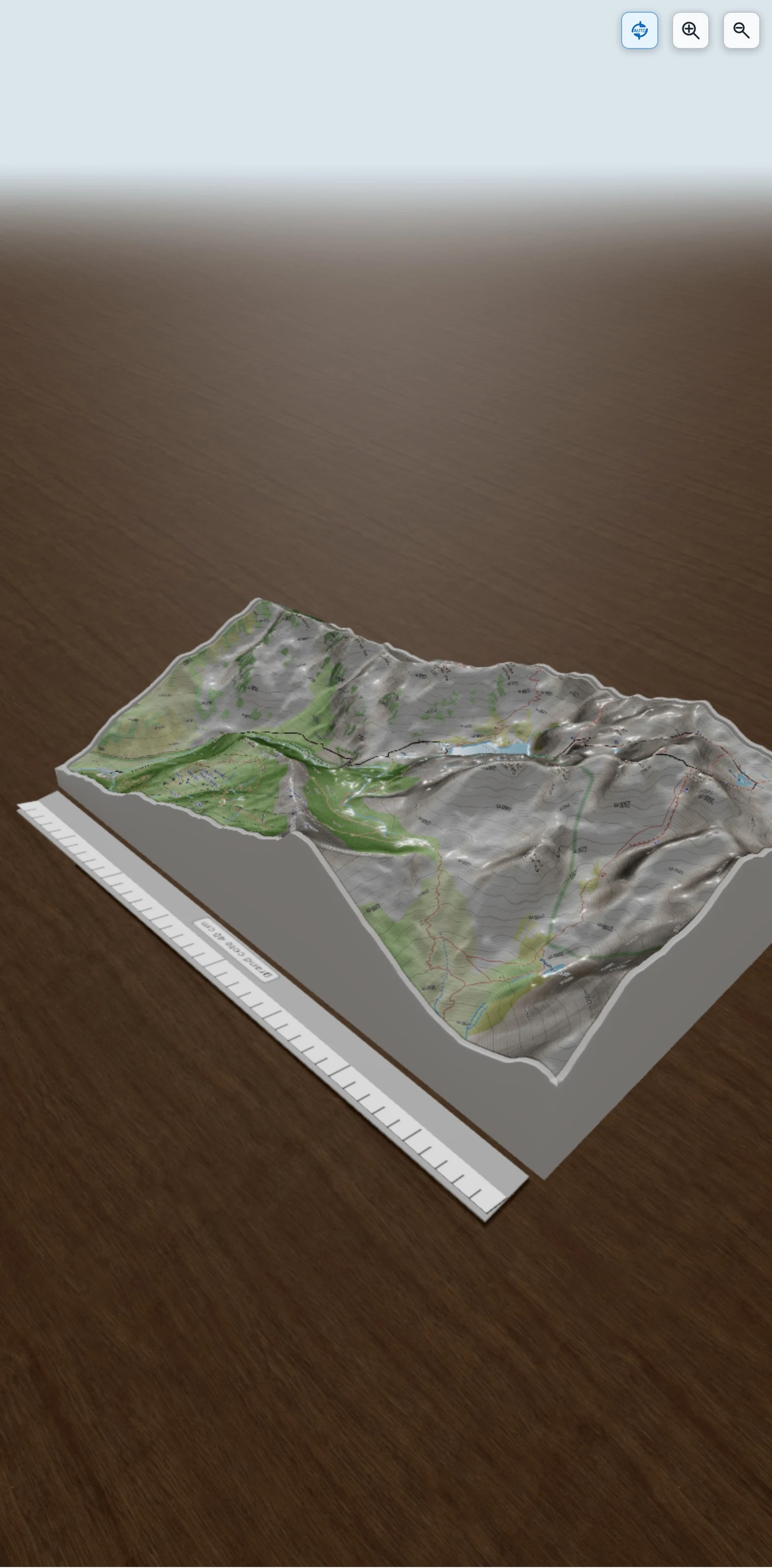 Carte en relief 3D de Cauteret - Grand Barbat, avec relief topographique
