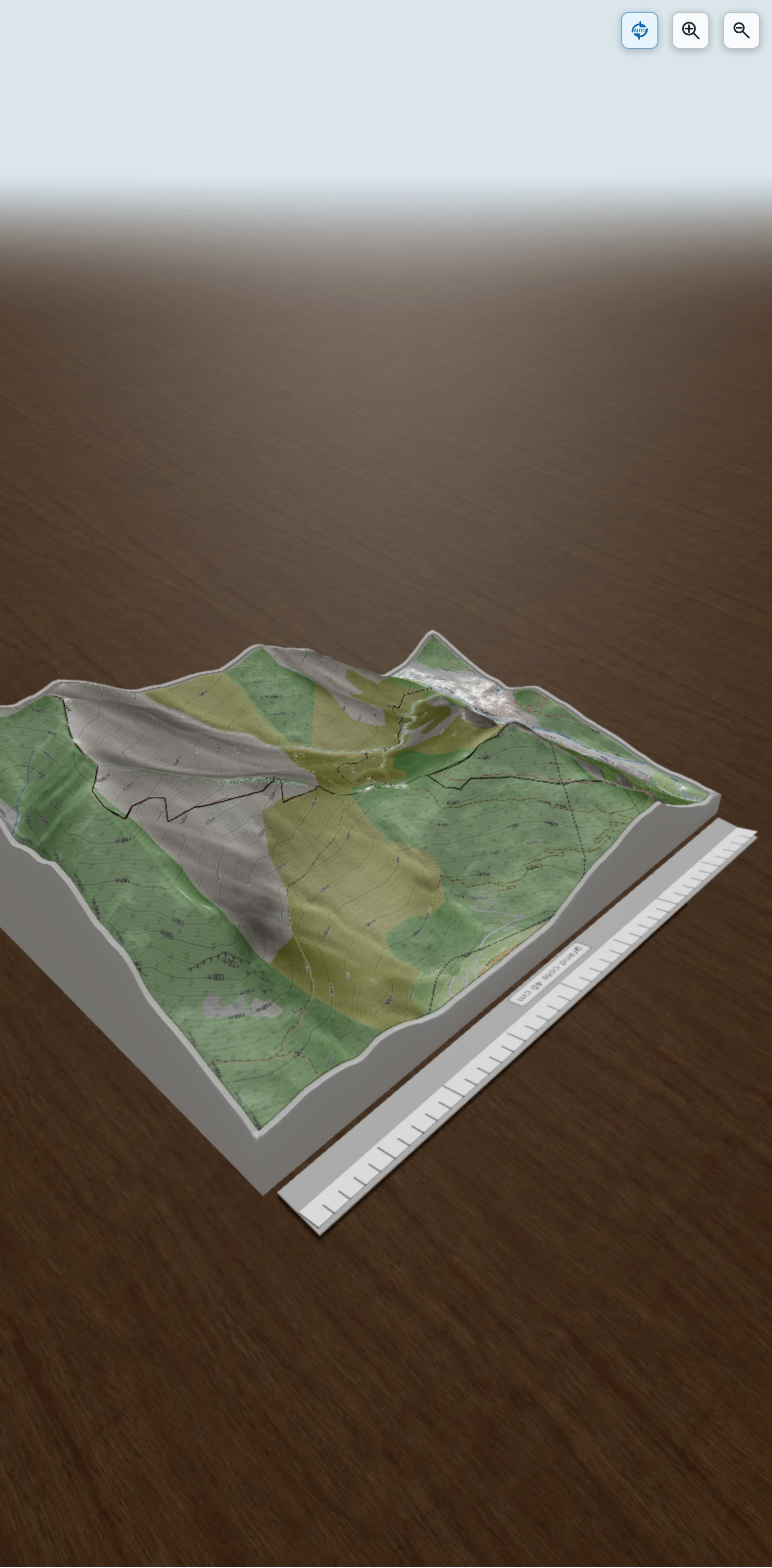 Carte en relief 3D de Chaberta et Mont Bergiorin en boucle depuis la Brigue, avec relief topographique