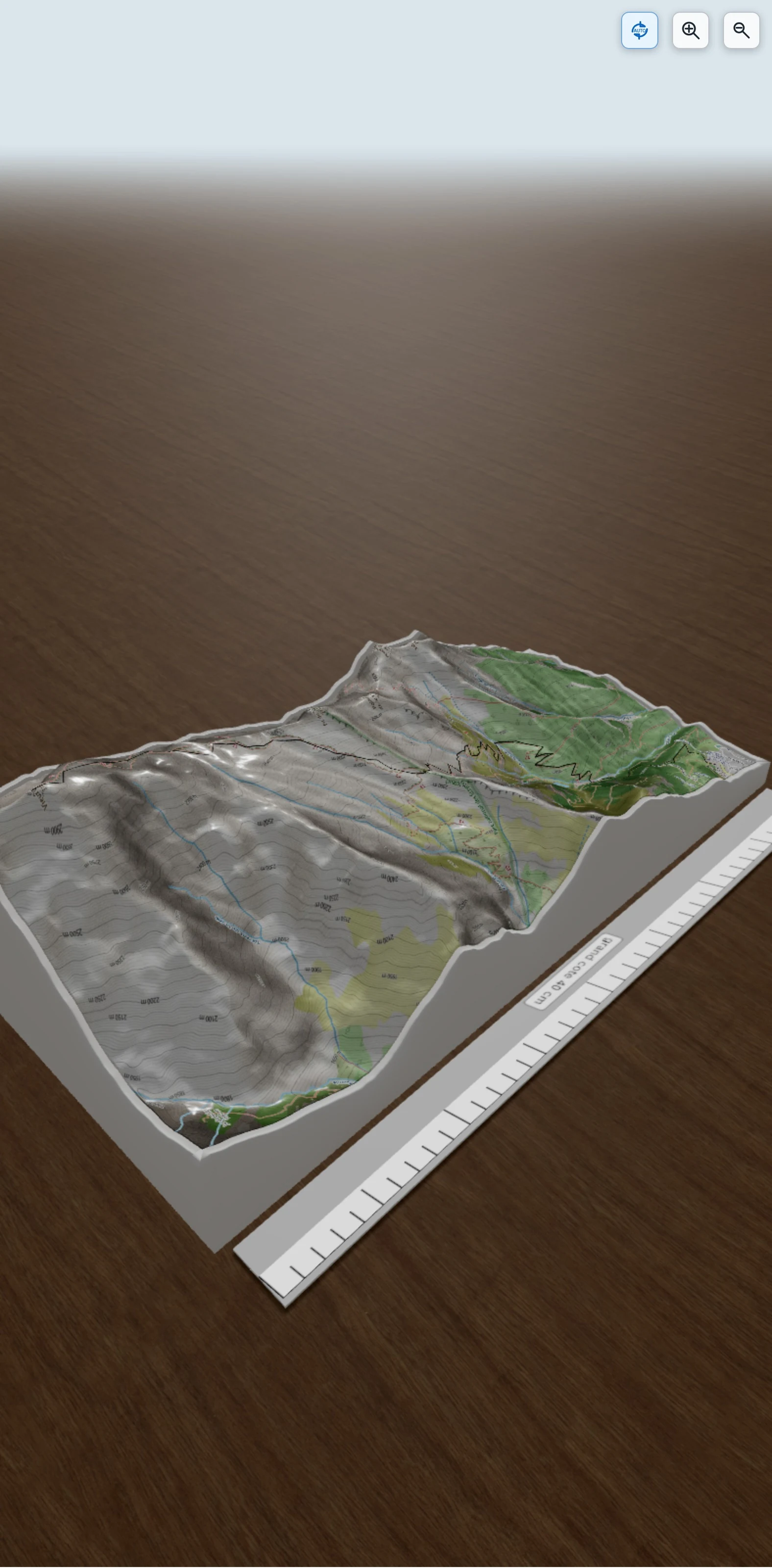 Carte en relief 3D de chaillol, avec relief topographique