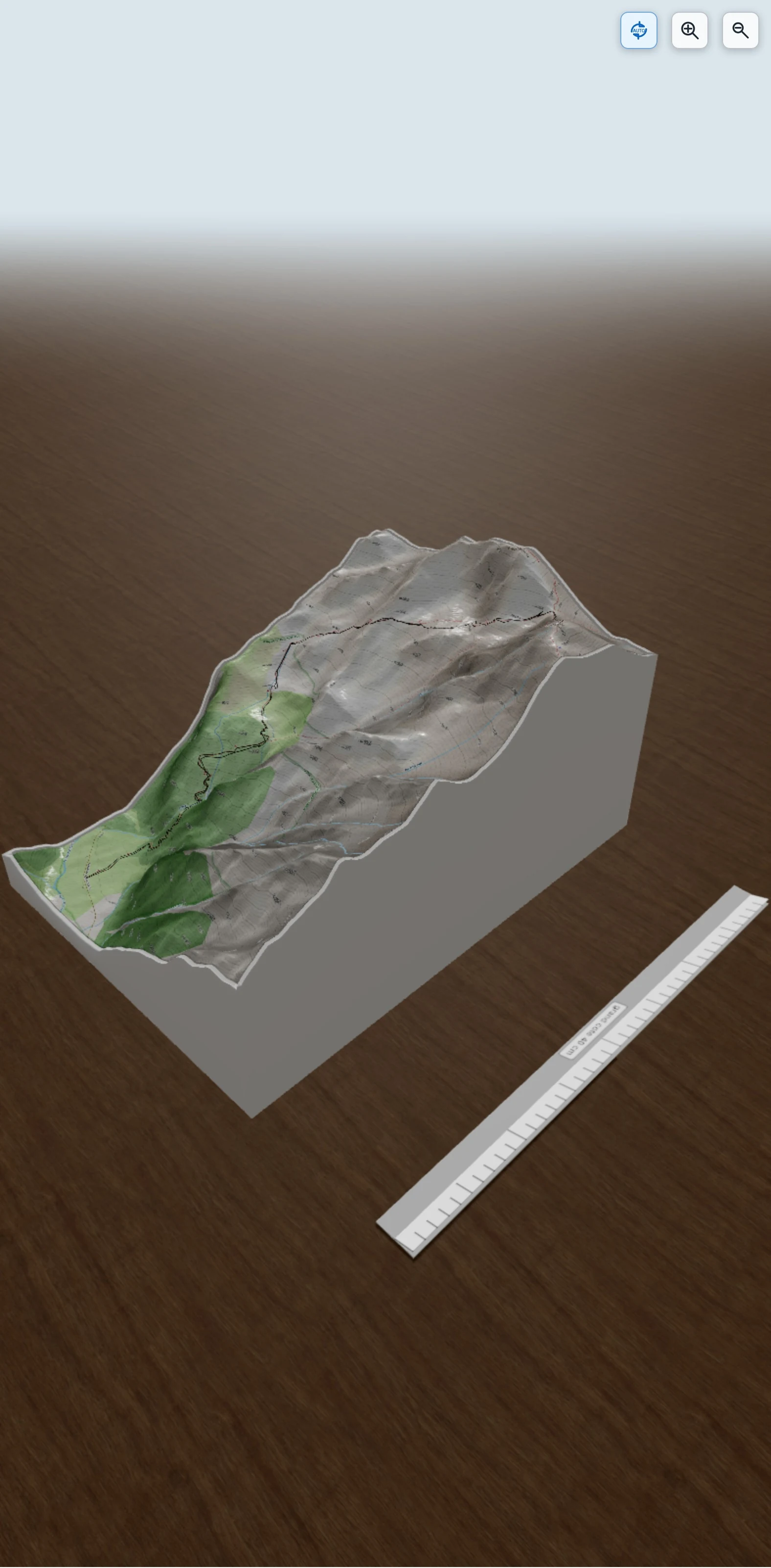 Carte en relief 3D de Cima del Pelvo, avec relief topographique