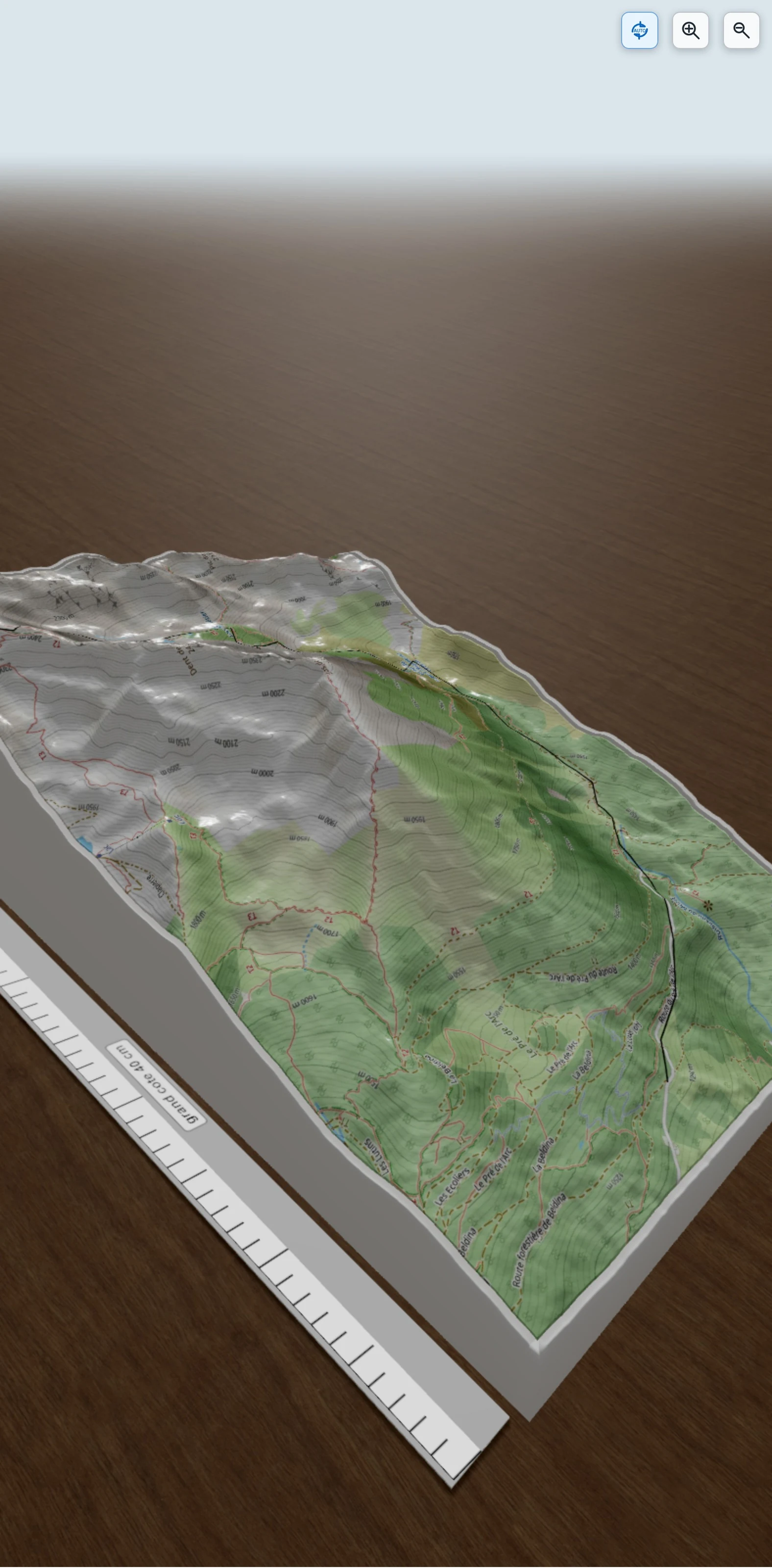 Carte en relief 3D de Cime de la Jasse - Belledonne, avec relief topographique