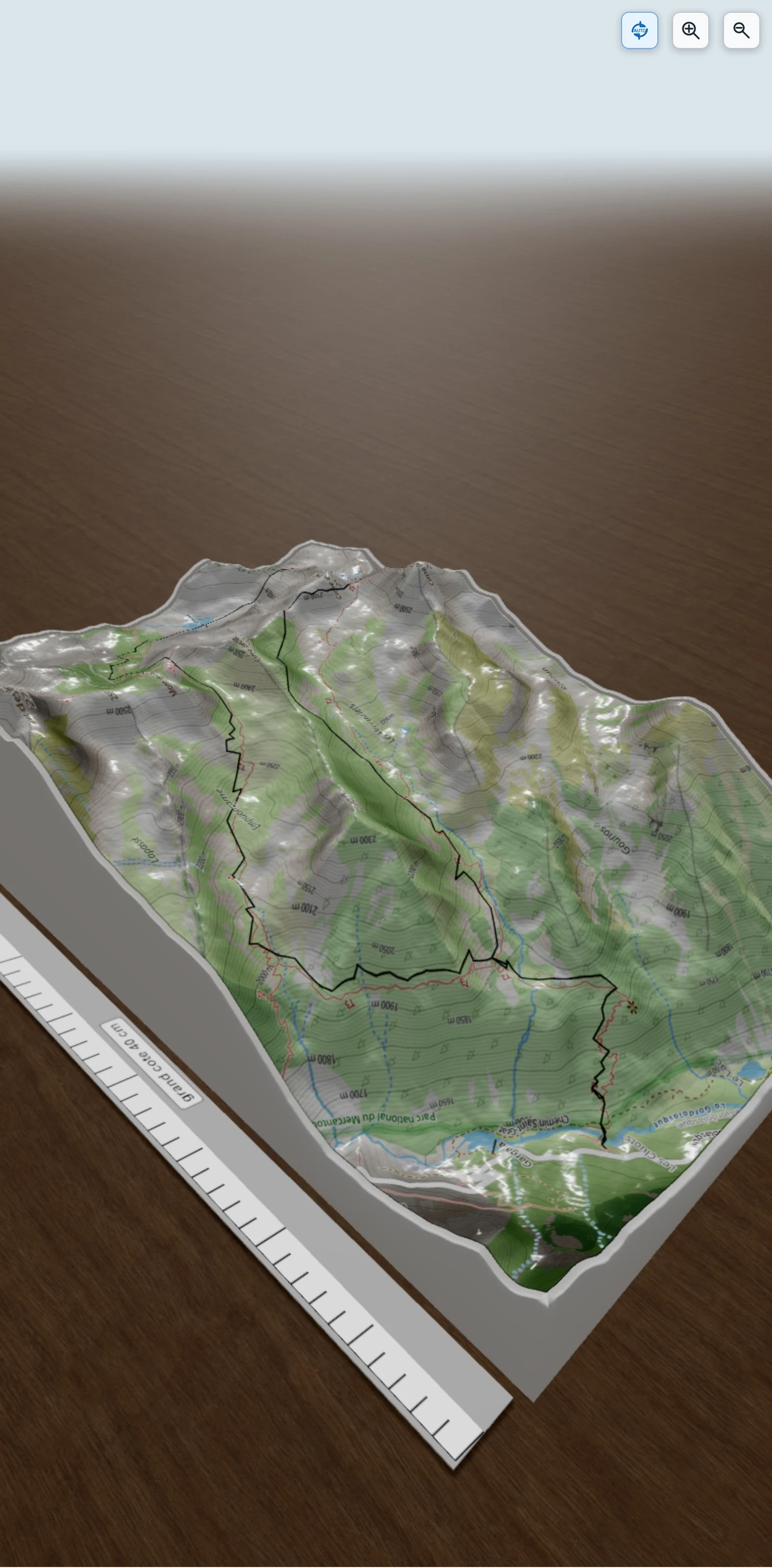 Carte en relief 3D de Cime du diable (prevision), avec relief topographique