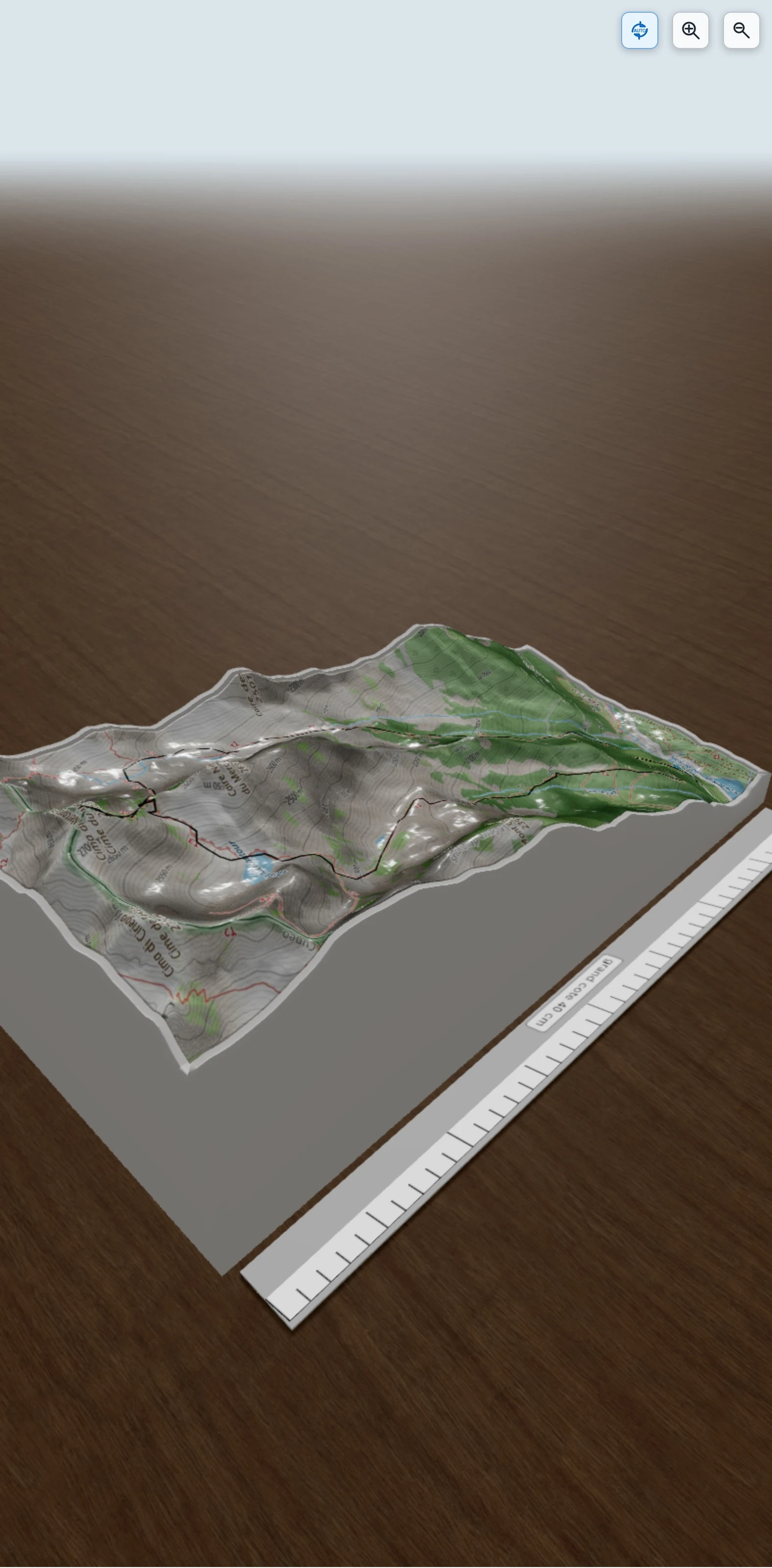 Carte en relief 3D de Cime du Mercantour, avec relief topographique