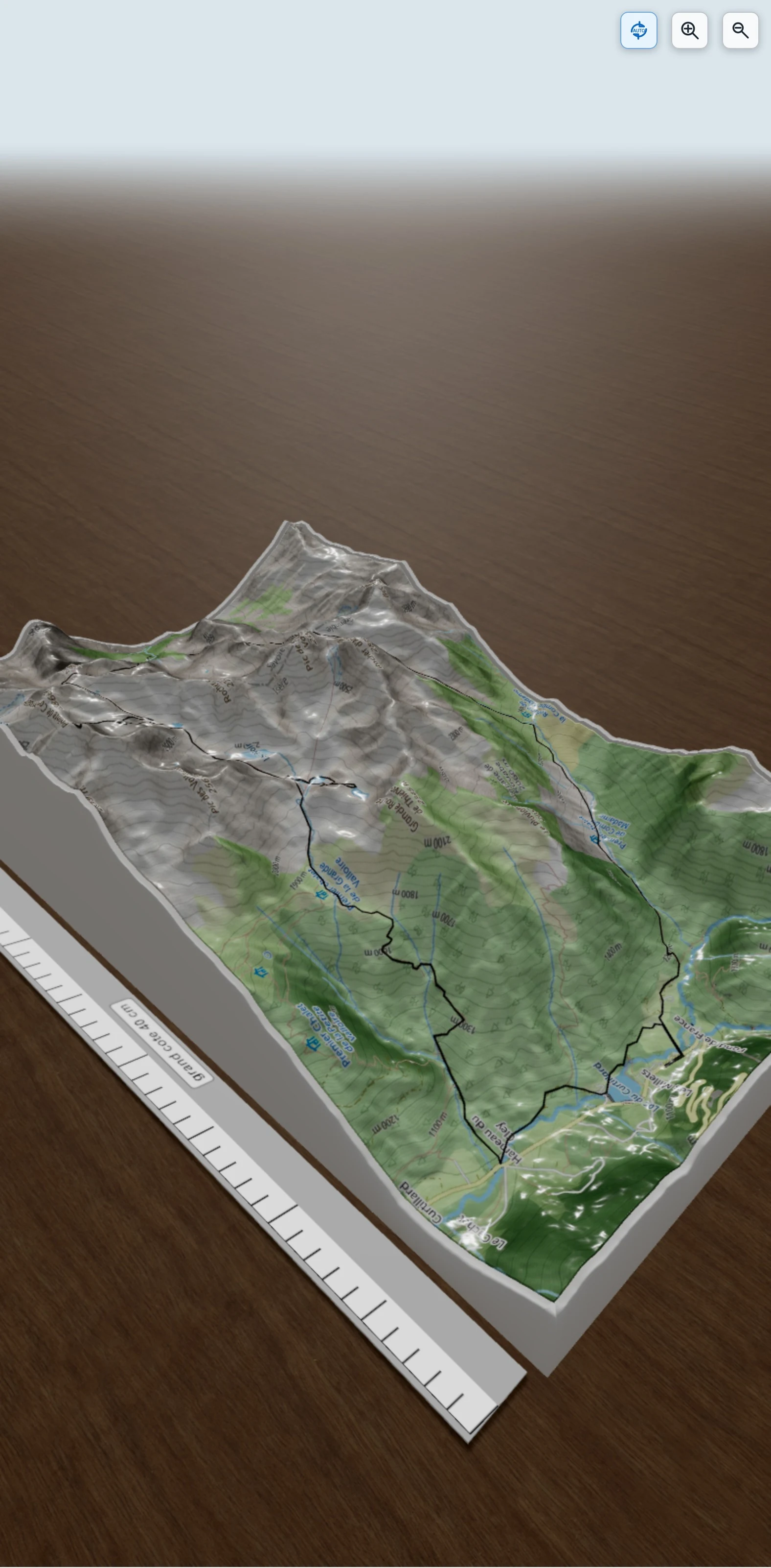 Carte en relief 3D de Col de la Valloire, Puy Gris, Col du Tepey, avec relief topographique