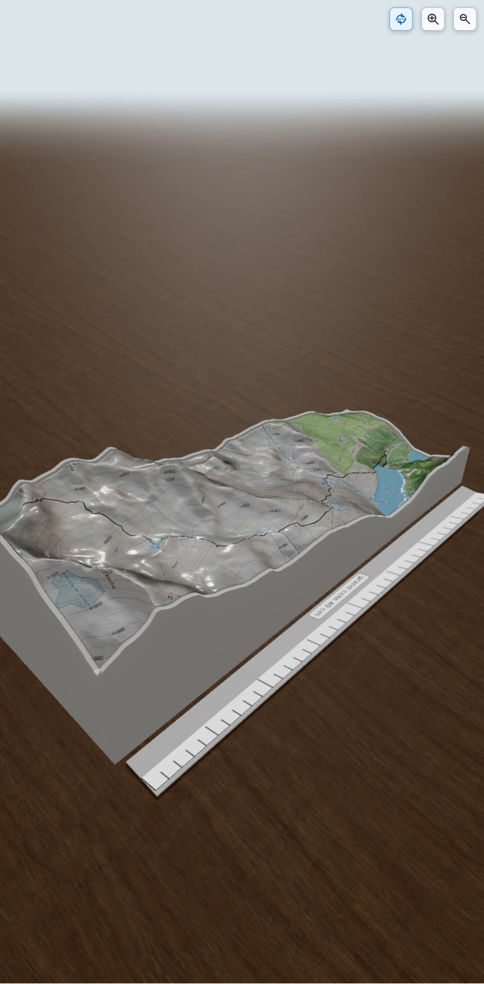 Carte en relief 3D de Col de Labby, avec relief topographique