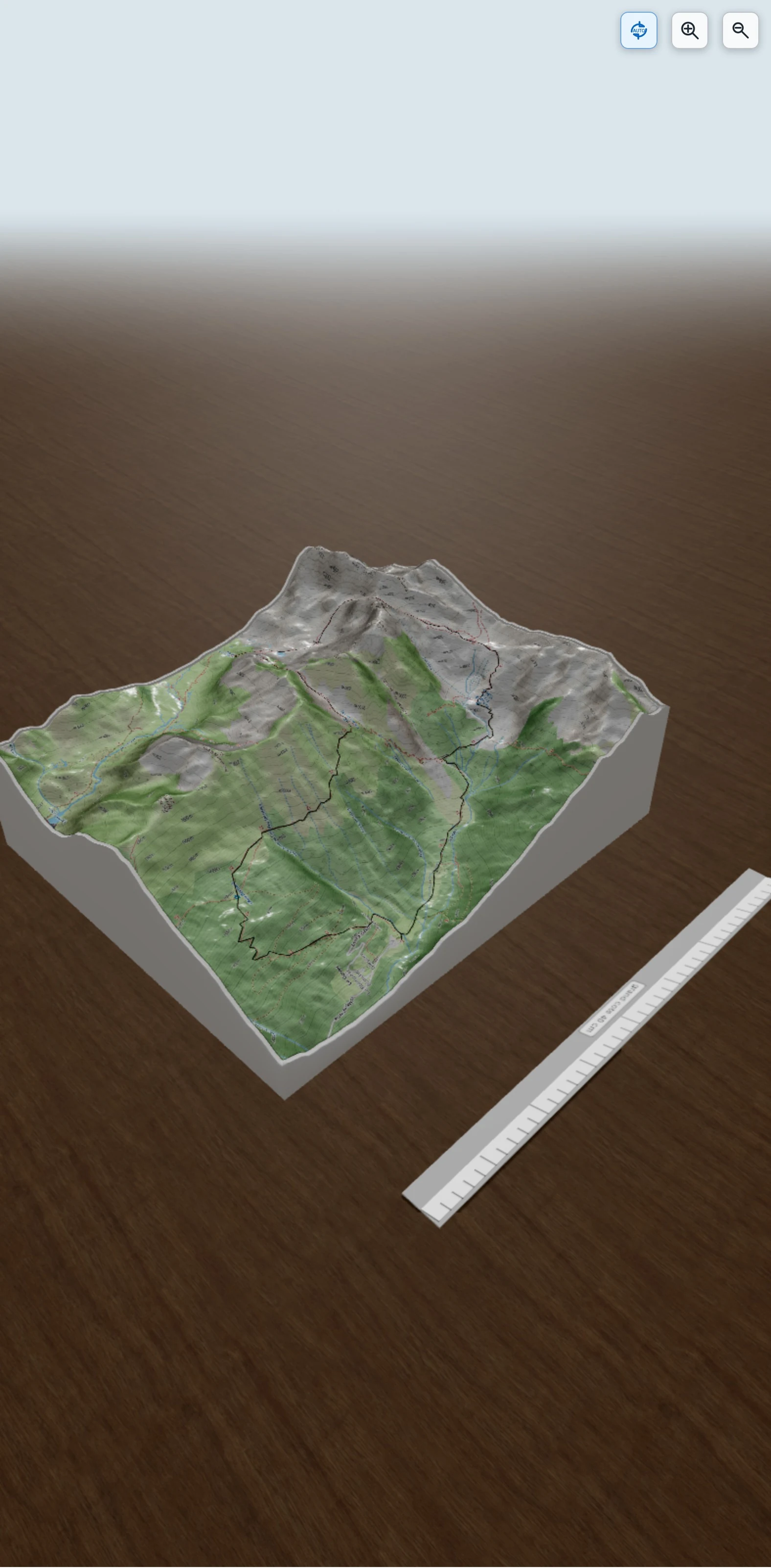 Carte en relief 3D de Col de Moretan depuis Gleyzin (boucle par chalet du Vay), avec relief topographique