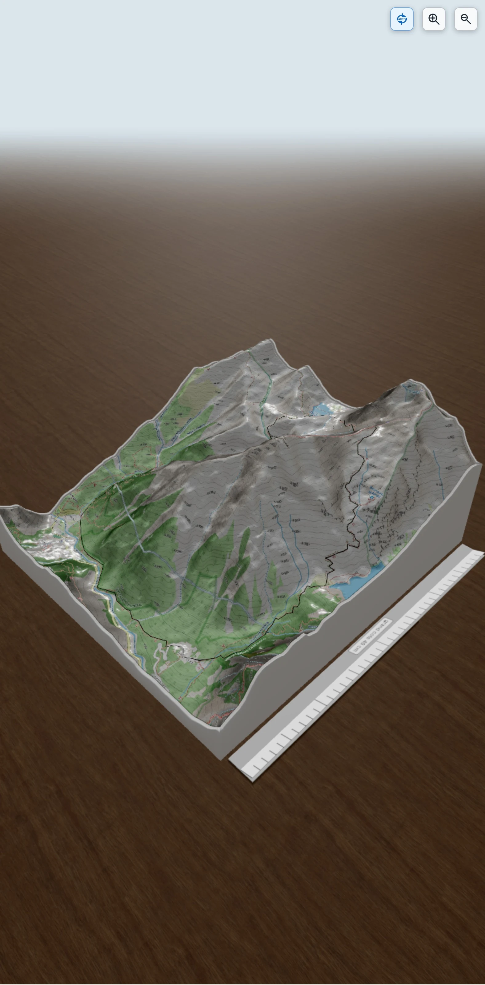 Carte en relief 3D de Col du Vallon, avec relief topographique