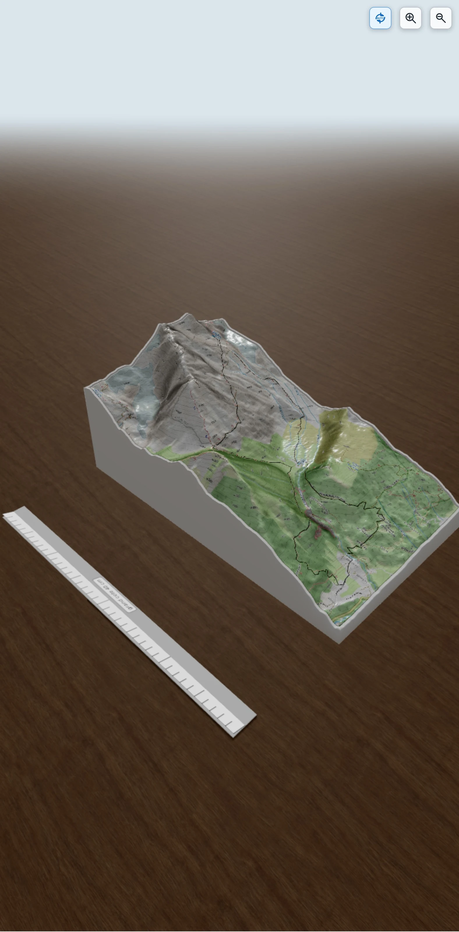 Carte en relief 3D de Contamines-Montjoie (Les)-- OR-4186044:Refuge de Plan Glacier, avec relief topographique