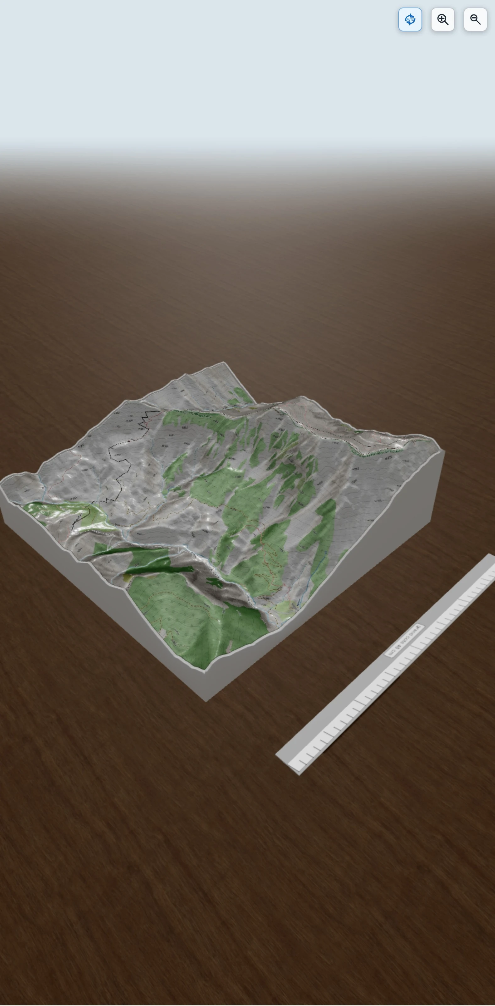 Carte en relief 3D de Converted from a KML file using KML2GPX.COM, avec relief topographique