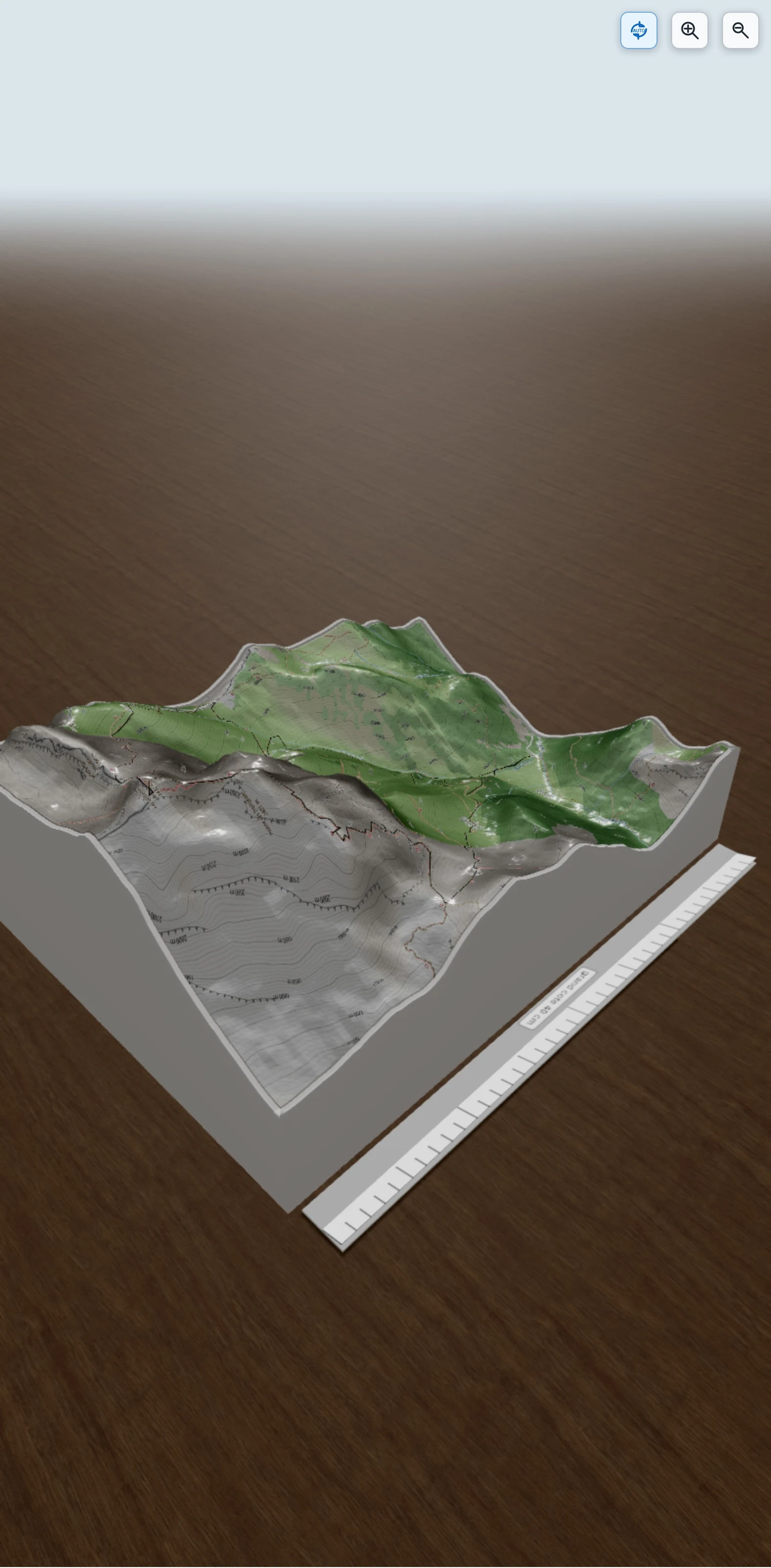Carte en relief 3D de CORNETTES BISES - SAIX ROUQUIN - CHEVENNE, avec relief topographique