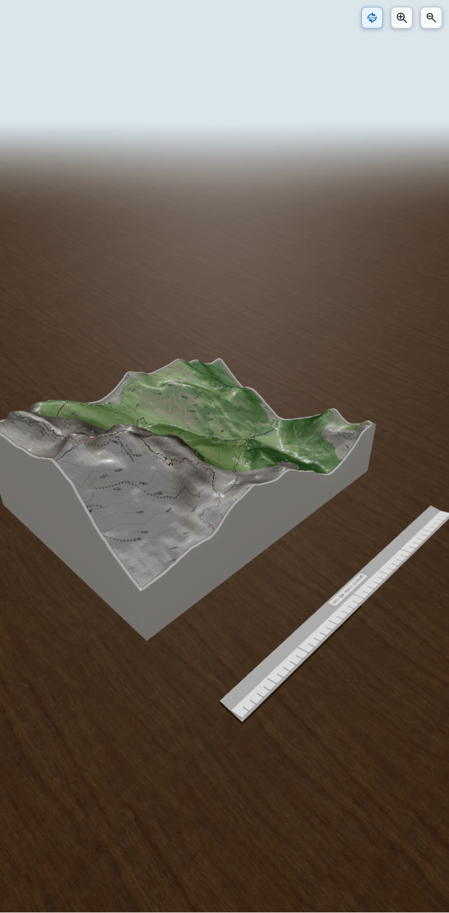 Carte en relief 3D de Cornettes de bise, avec relief topographique