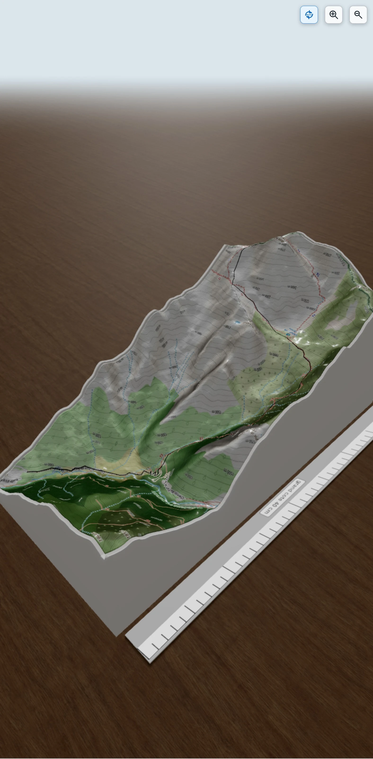 Carte en relief 3D de Couflens-- OR-4206596:Mont Rouch de France, avec relief topographique