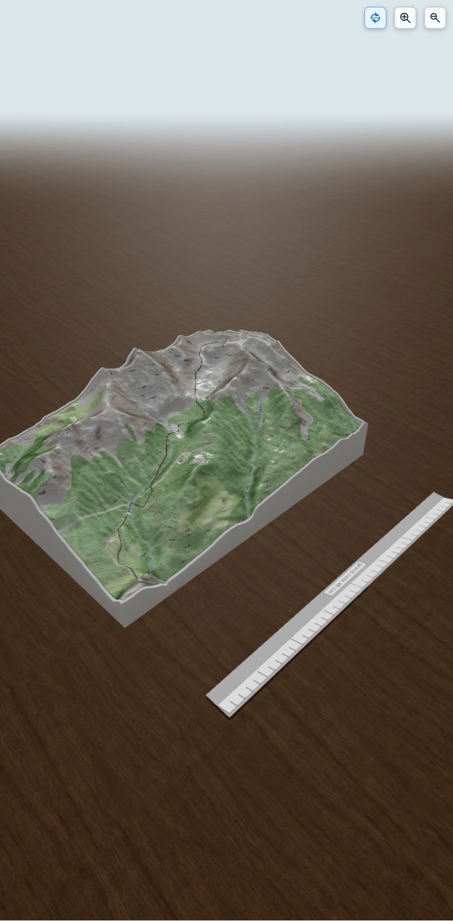 Carte en relief 3D de crête de l'Alpavin - Queyras, avec relief topographique