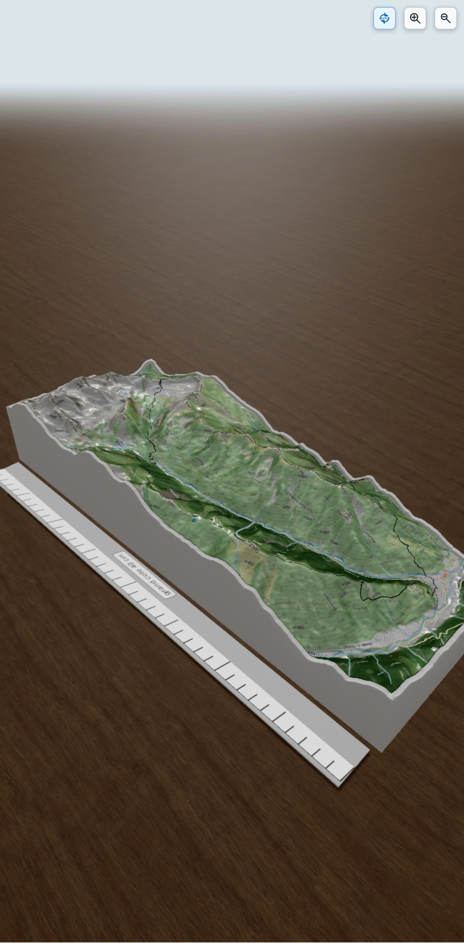 Carte en relief 3D de Crête du Piagu et Crête de la Valette de Prals à La Palu depuis St Martin de Vésubie, avec relief topographique