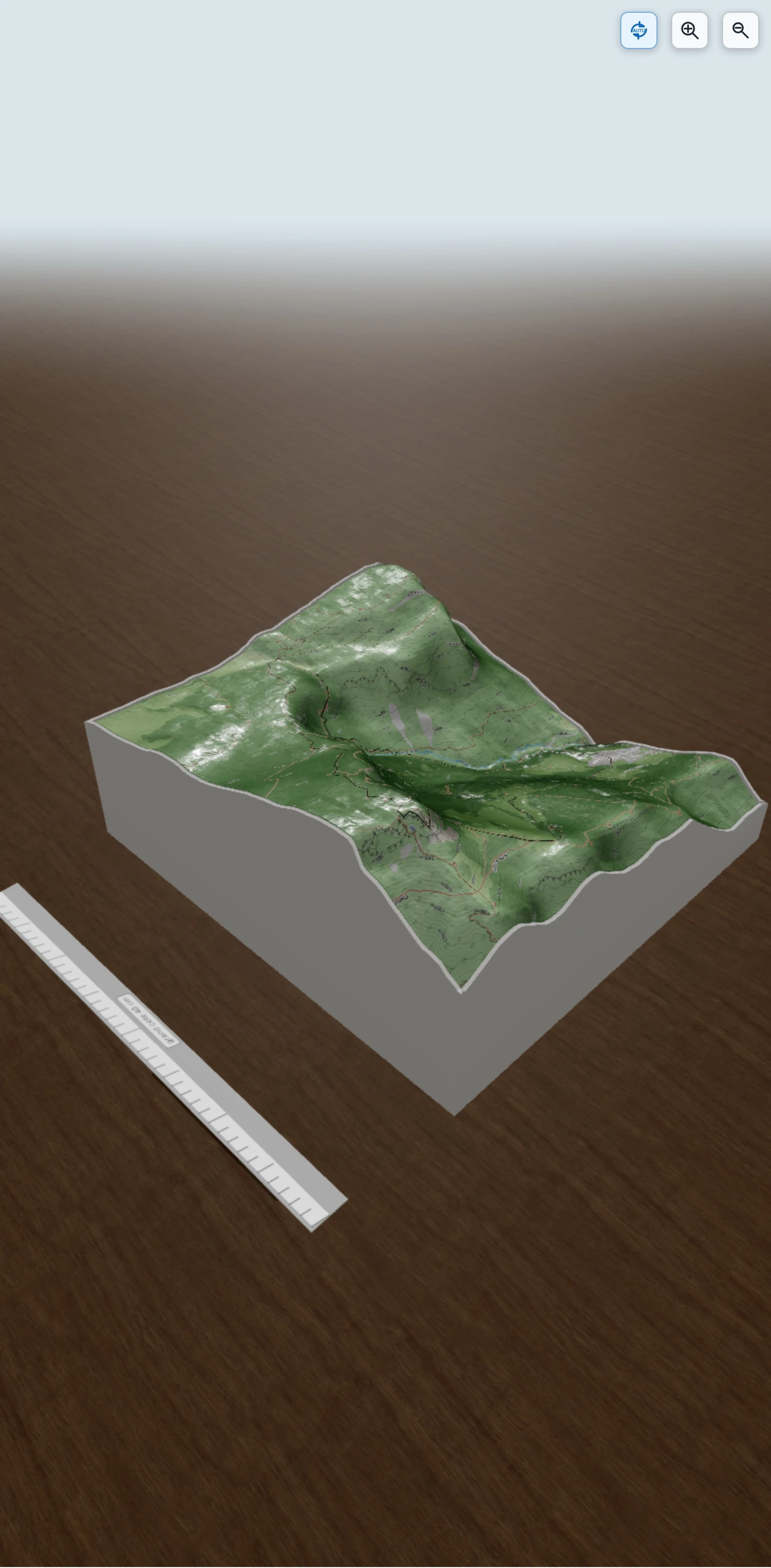 Carte en relief 3D de Croix du Nivolet (Bauges), avec relief topographique