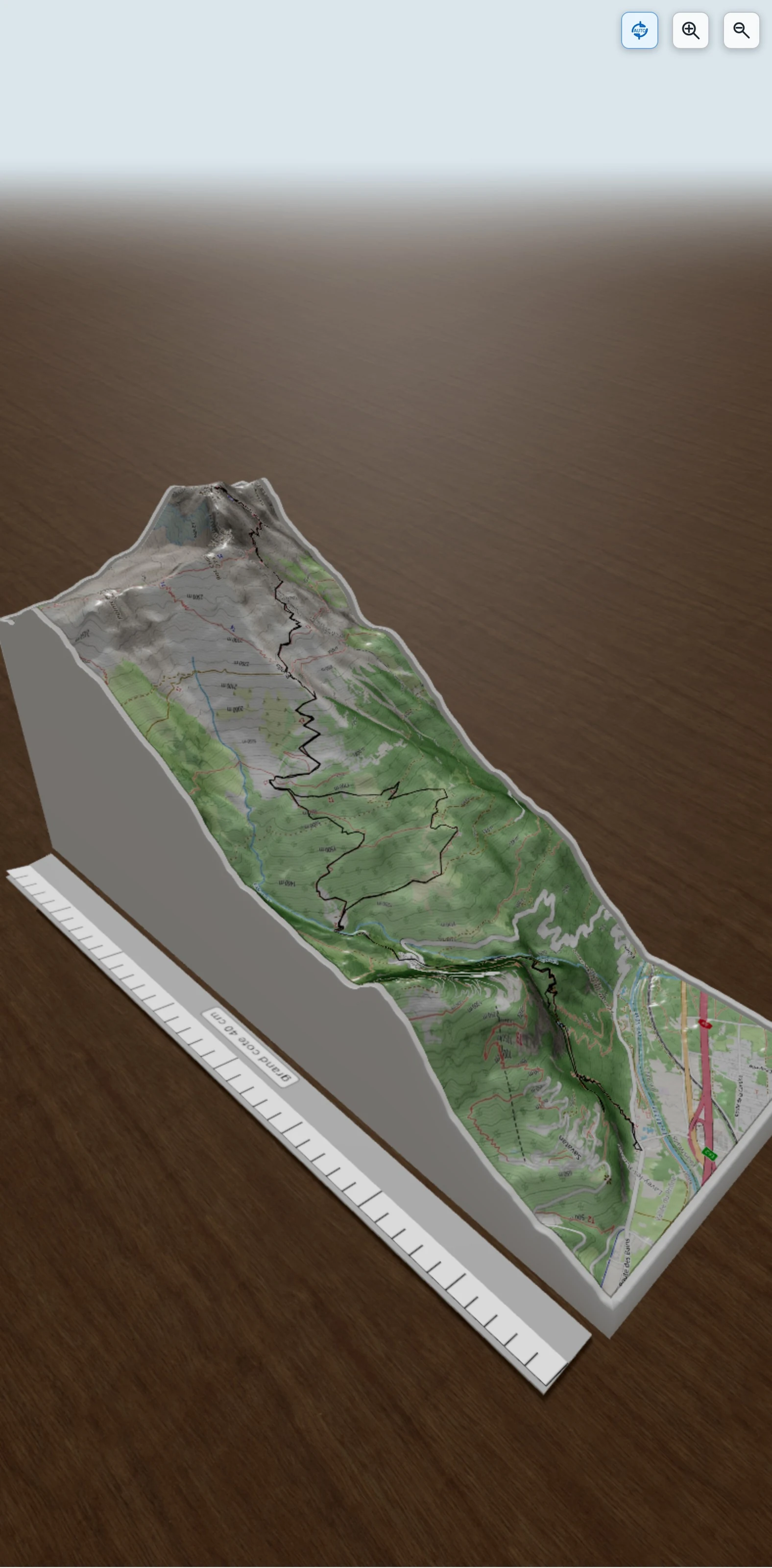 Carte en relief 3D de Dent de Morcles, avec relief topographique